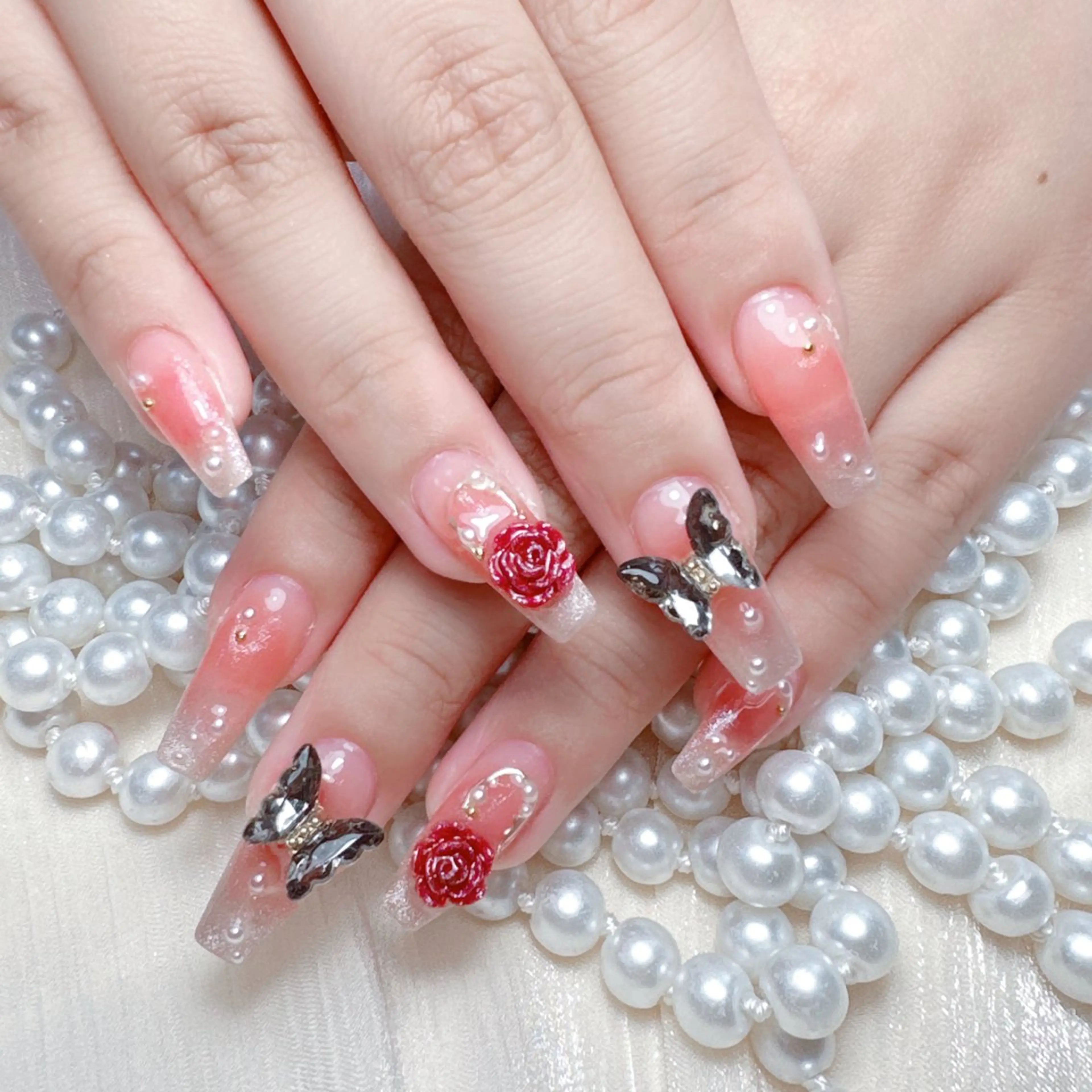 ネイル ハンドネイル M🌷nail 長さだし専門店のネイルデザイン
