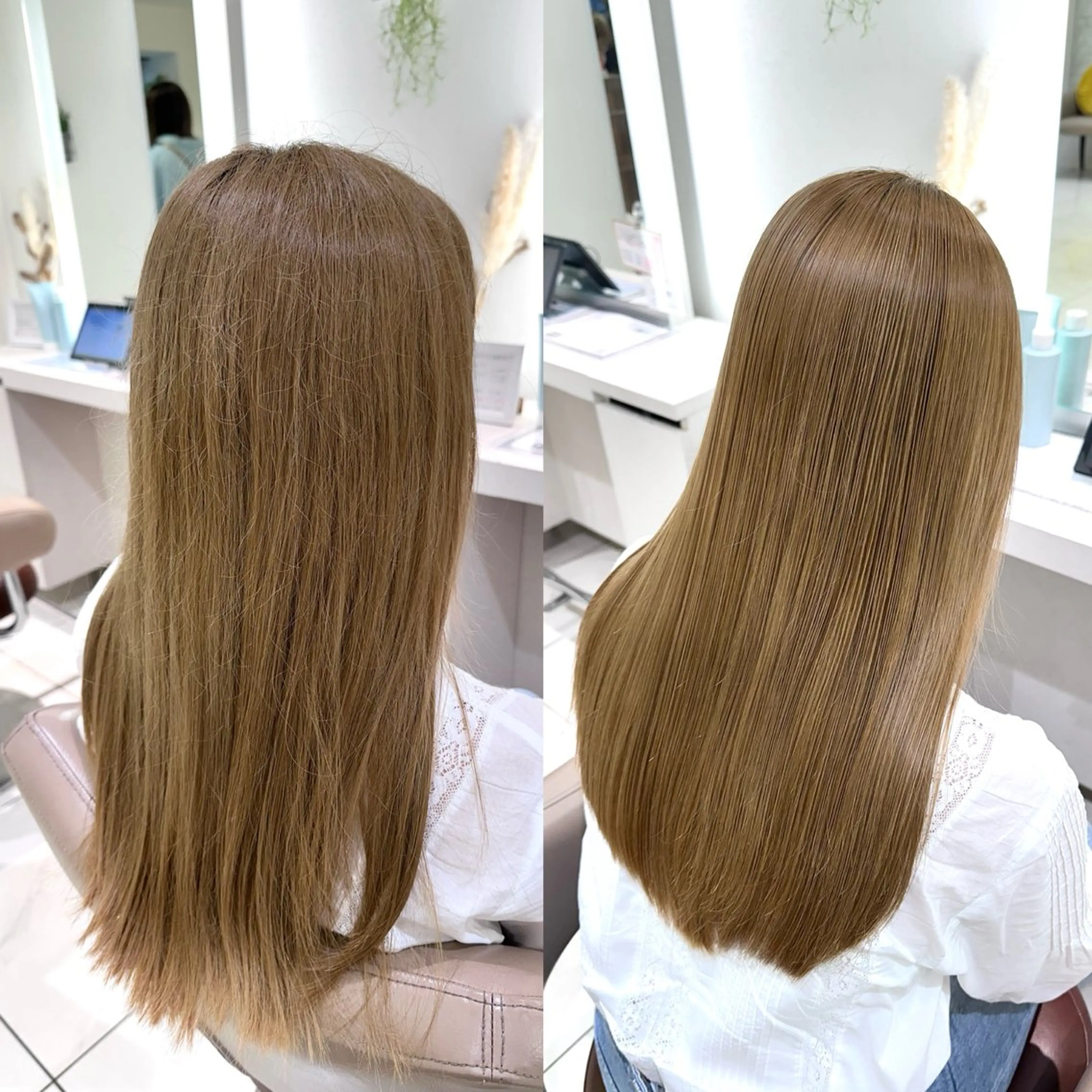 ブリーチしてでも綺麗な髪へ✨ブリーチ縮毛矯正+カット(シャンプー・炭酸泉付き)🫧 目安4時間の写真