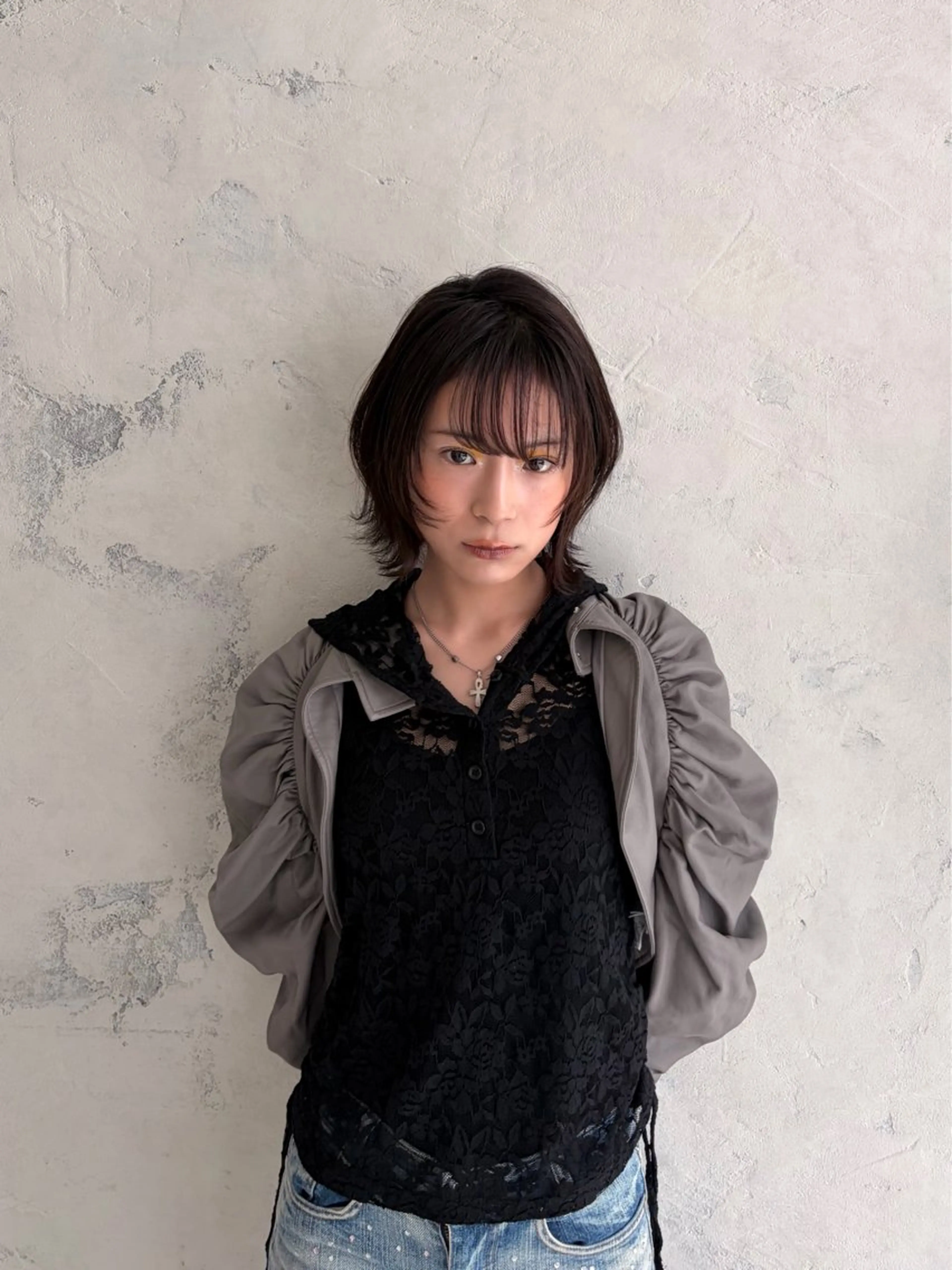 ミディアム ヘアアレンジ yuu モデル募集のヘアスタイル