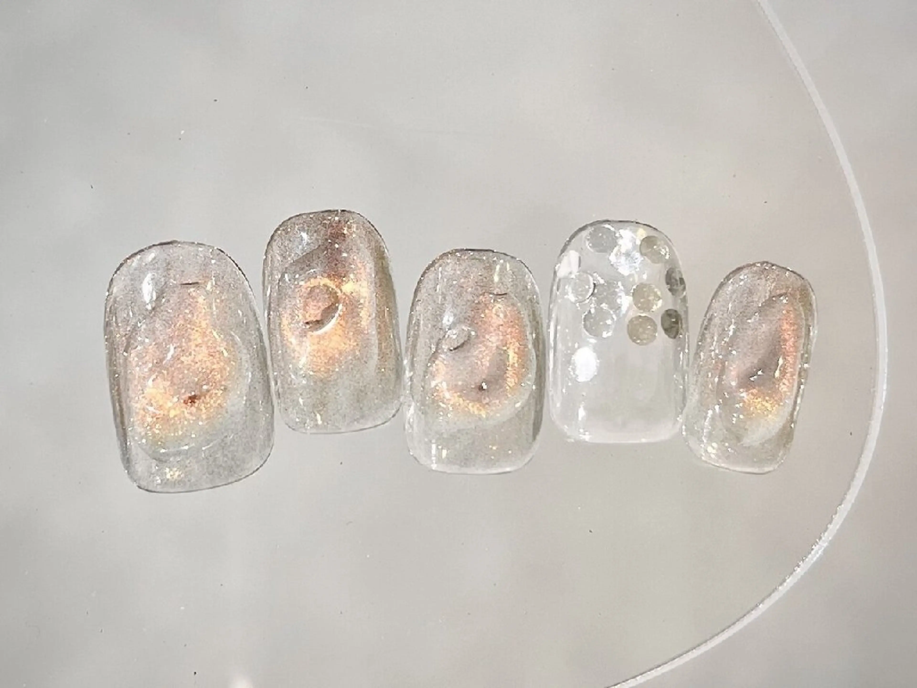 ネイル 氷ネイル・うるうるネイル マグネットネイル CLEMORE NAILのネイルデザイン