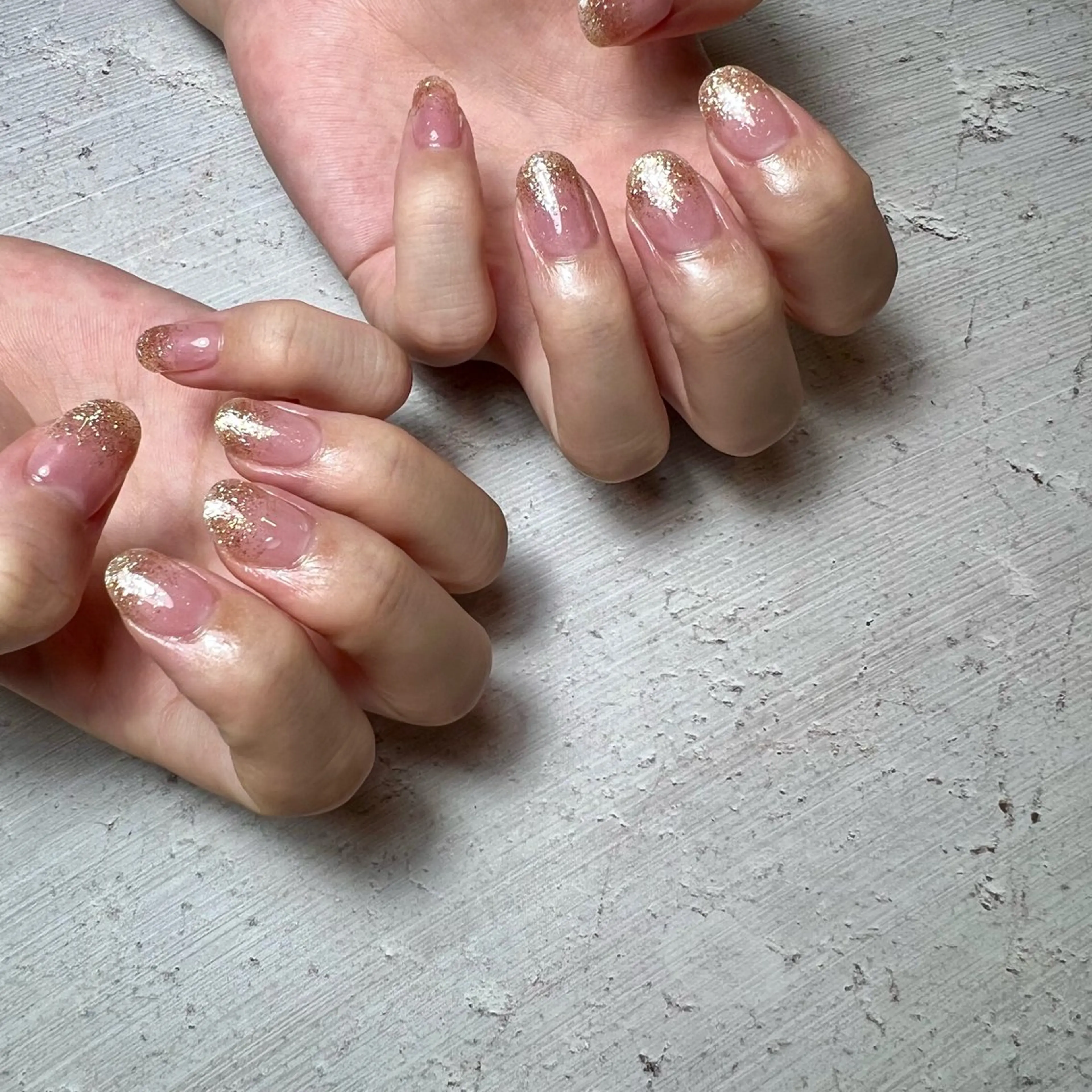 ネイル ラメ(グリッター) ラメグラデーション twin .のネイルデザイン