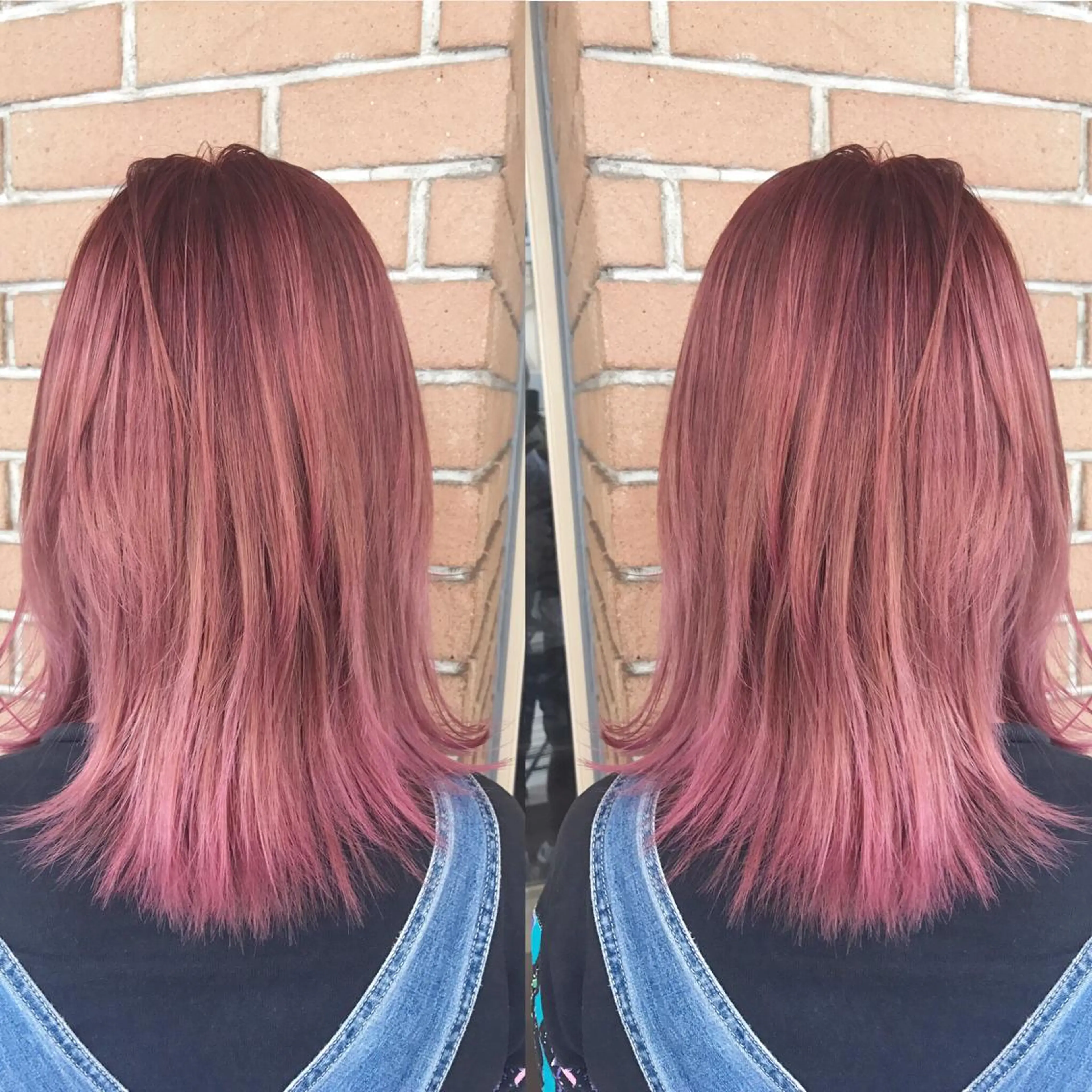 ミディアム カラー パーマ ヘアアレンジ メンズ キッズ ネイル マツエク・マツパ ダブルカラー ピンクカラー カラーマツエク ピンク サロンドミルク 原宿のヘアスタイル