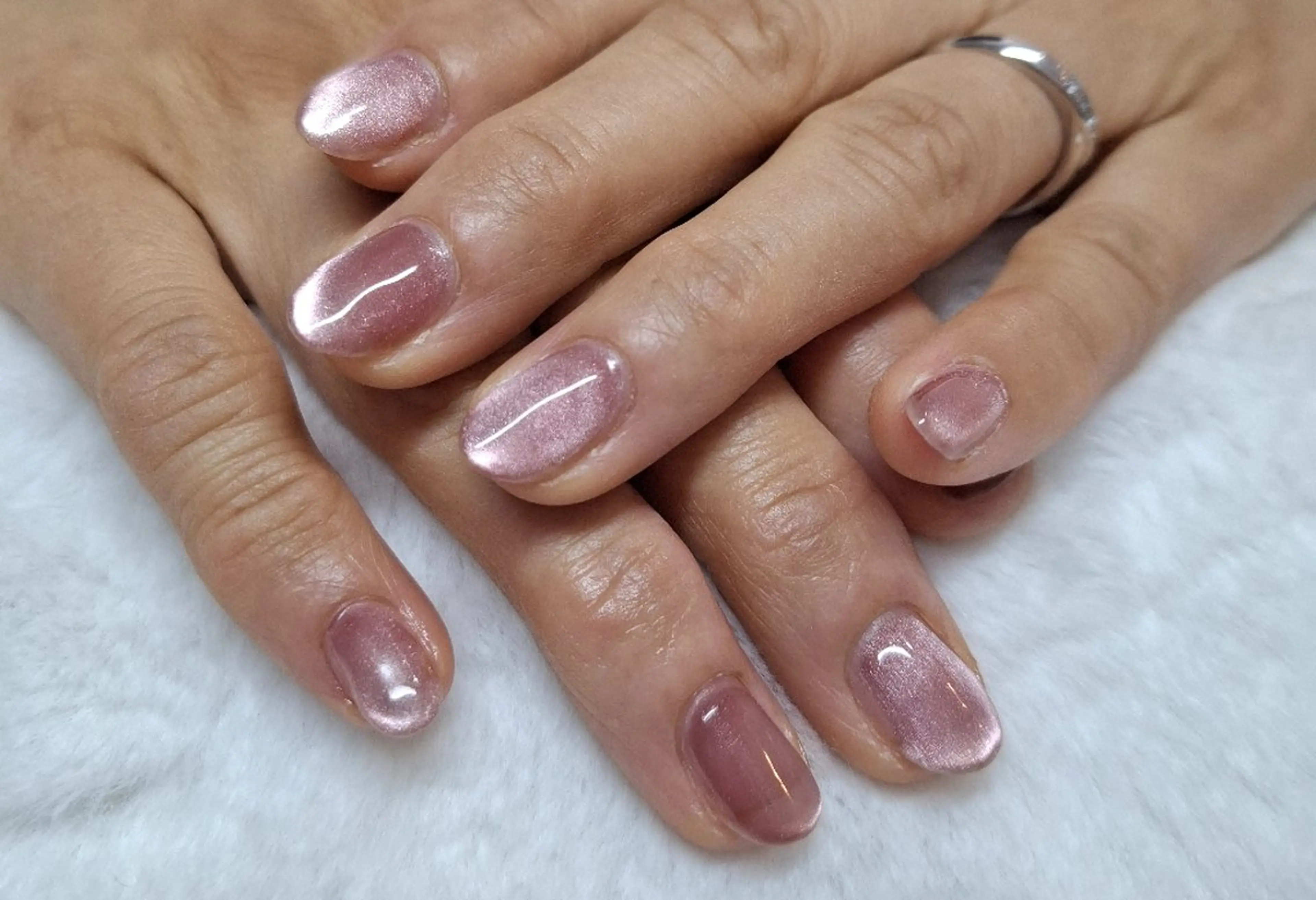 ハンドネイル　ワンカラーネイルの写真