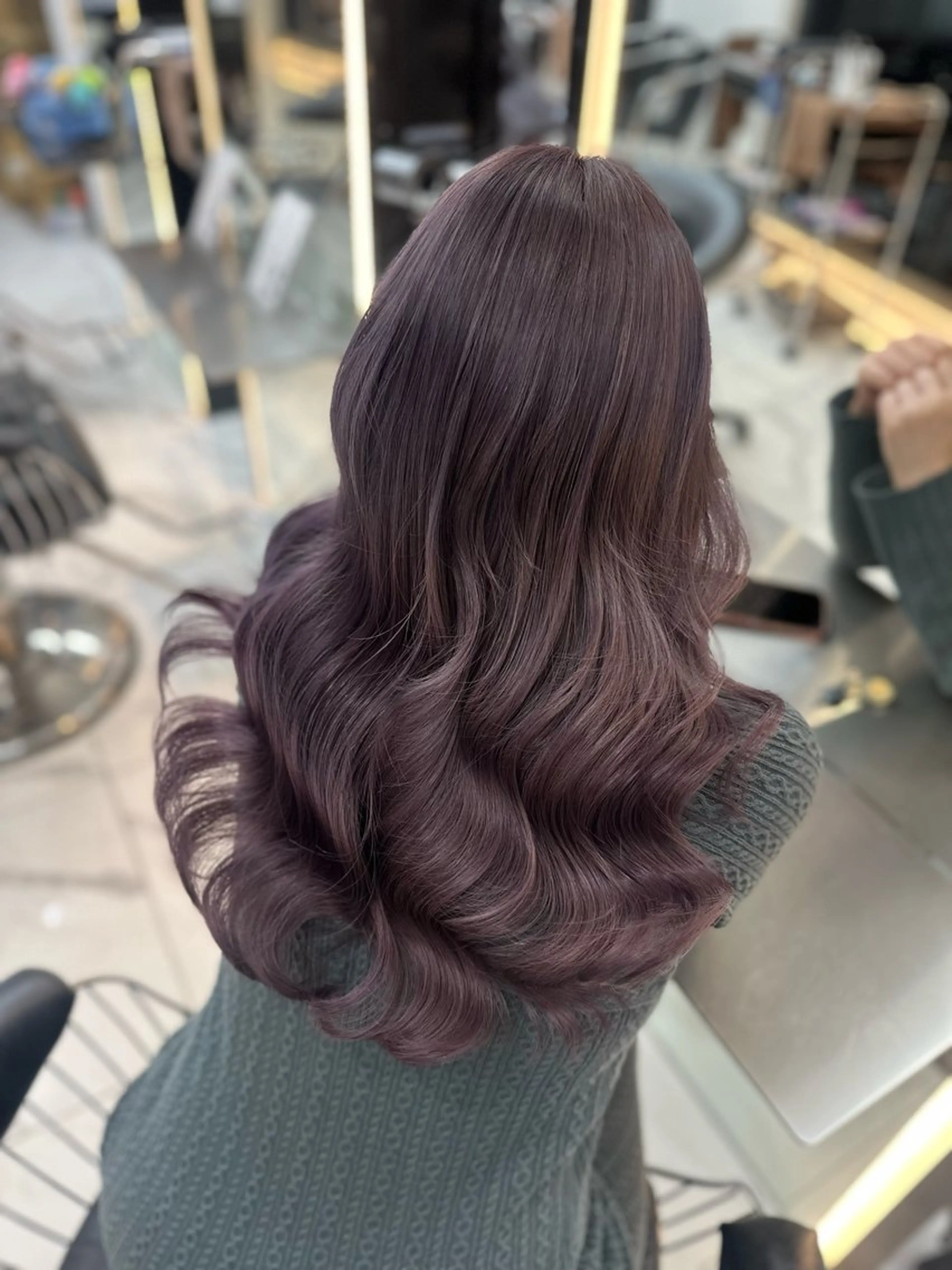 ロング カラー アッシュ パープルカラー パープルアッシュ ヘアカラー トリートメント 【Lapis 渋谷本店】りかのヘアスタイル