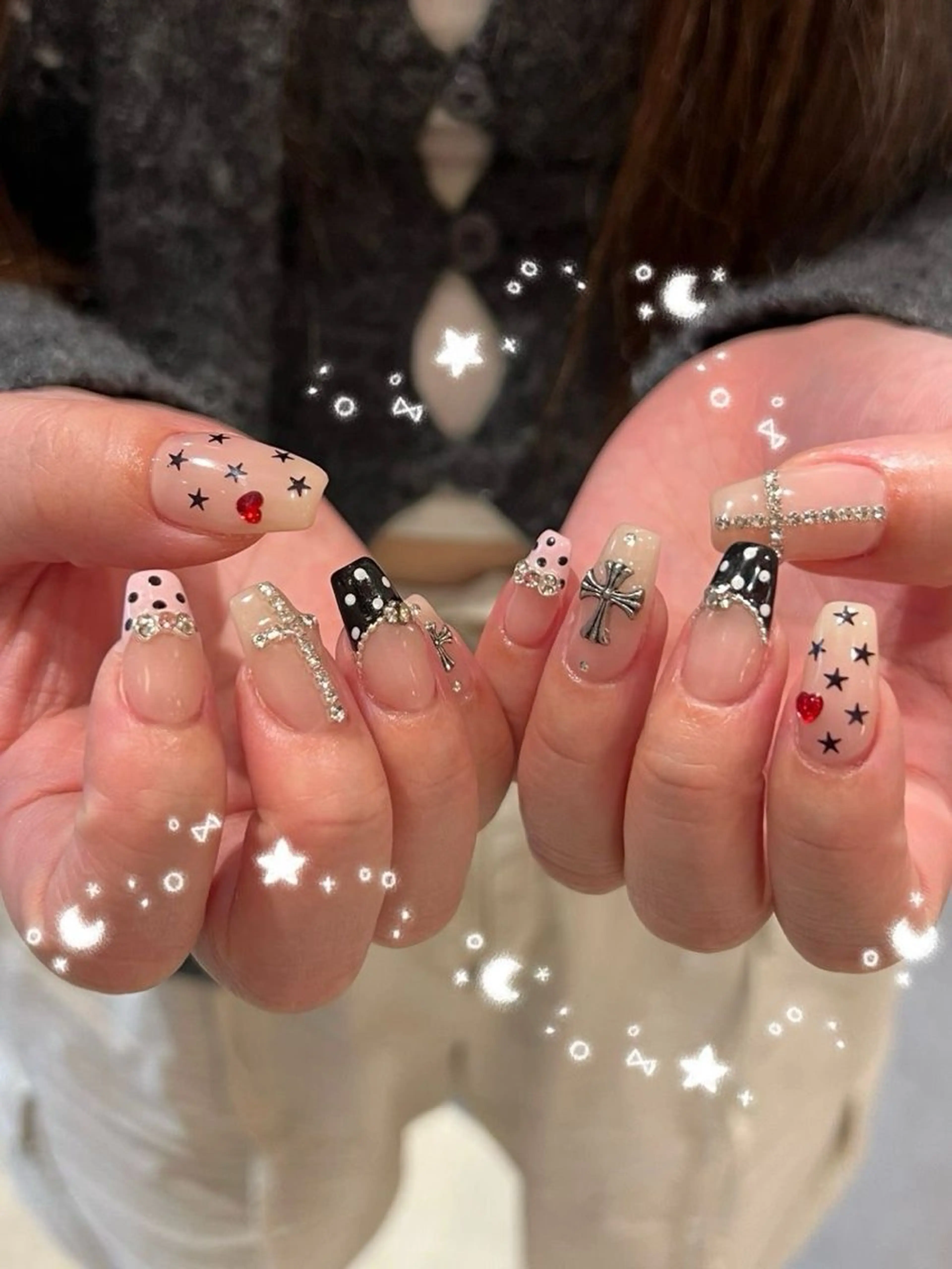 ネイル 長さ出し フレンチネイル グラデーション 卒業式 マグネットネイル Sora nail 長さ出し専門店のネイルデザイン
