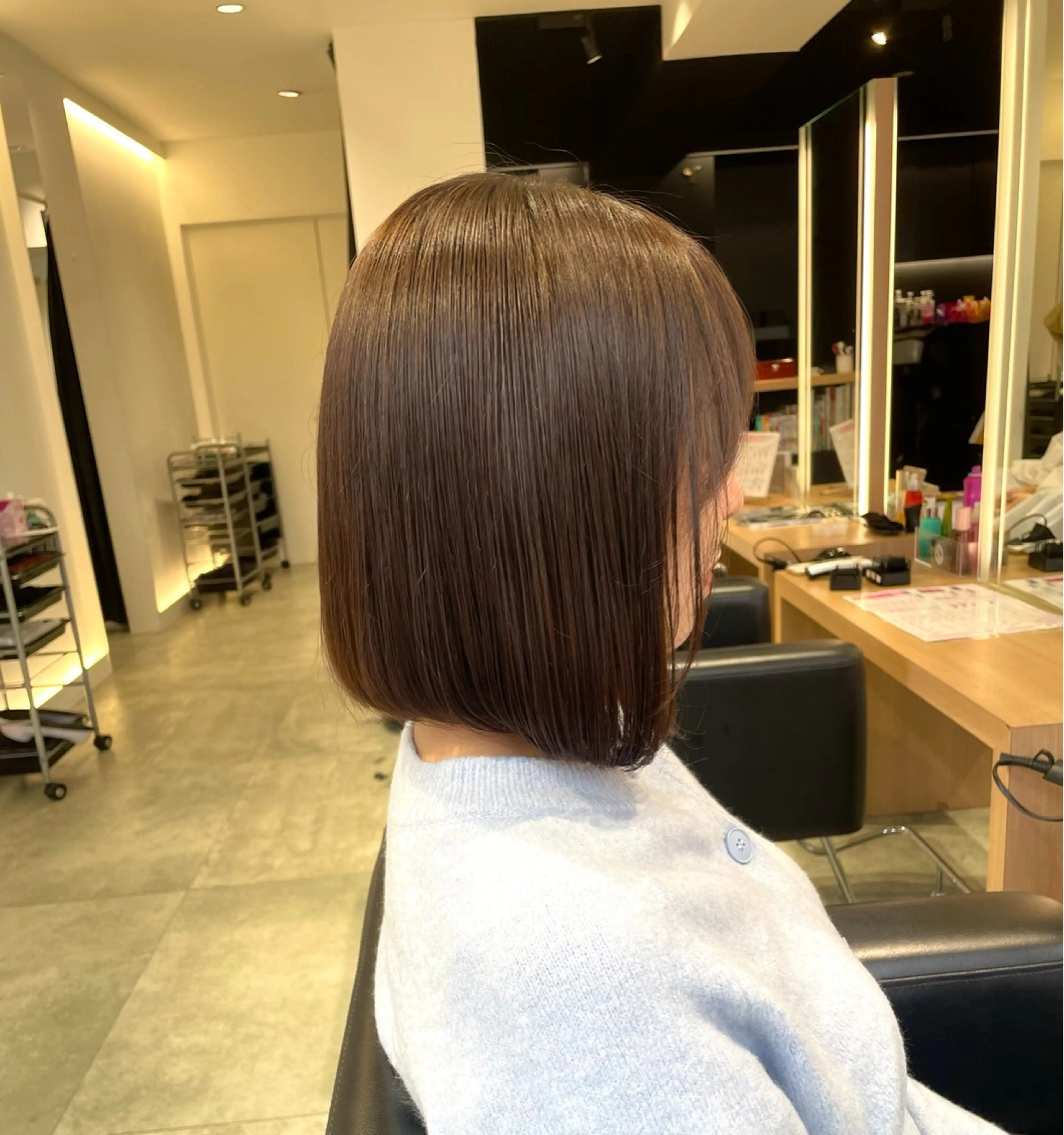 ミディアム カラー 長町/酸性ストレート /曲がる縮毛矯正のヘアスタイル