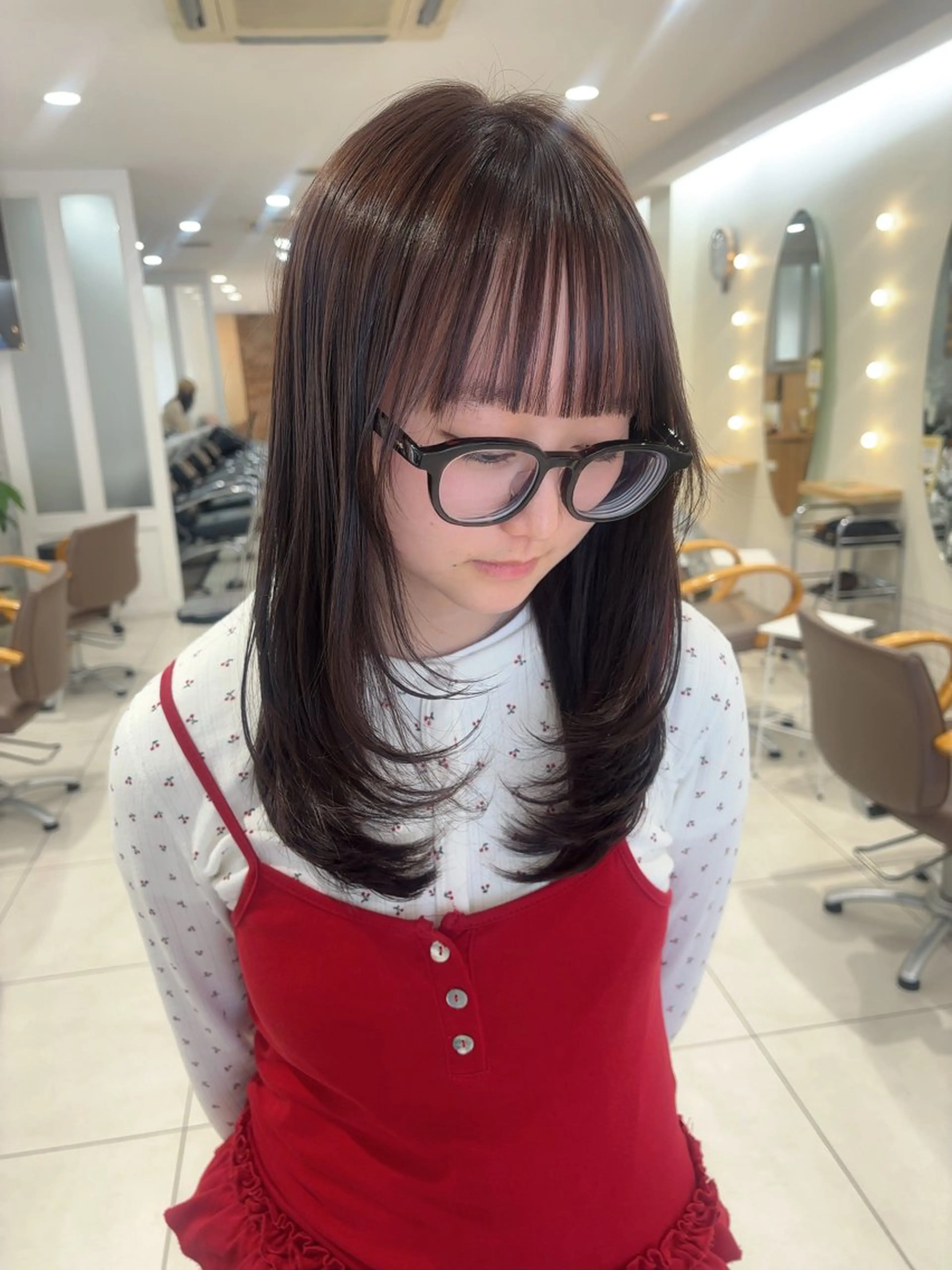 セミロング カラー 💈メンズパーマ カラー💈momoのヘアスタイル