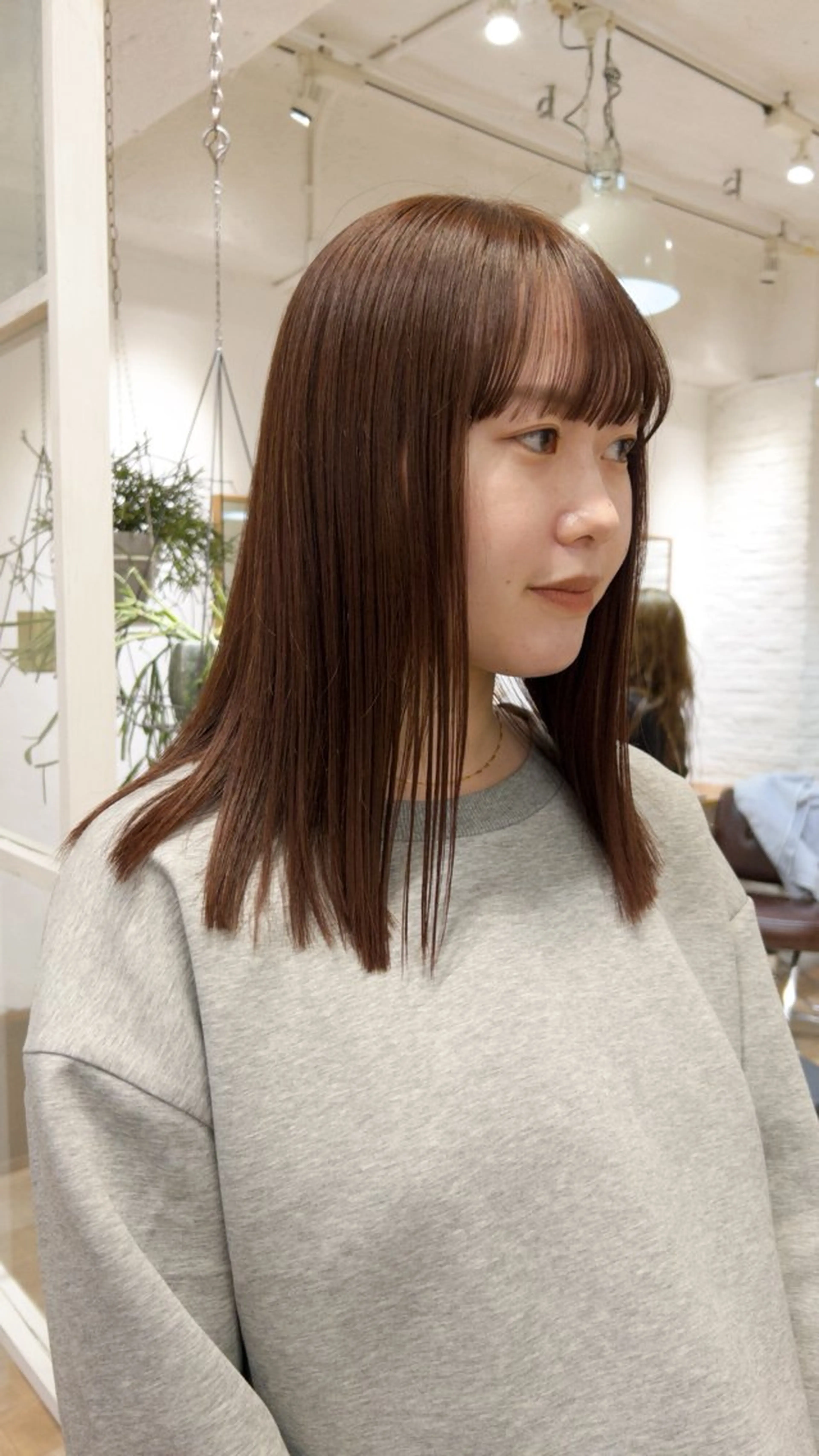 ミディアム カラー カット ヘアカラー トリートメント じゅわっと暖色カラー 🍊Moemiのヘアスタイル