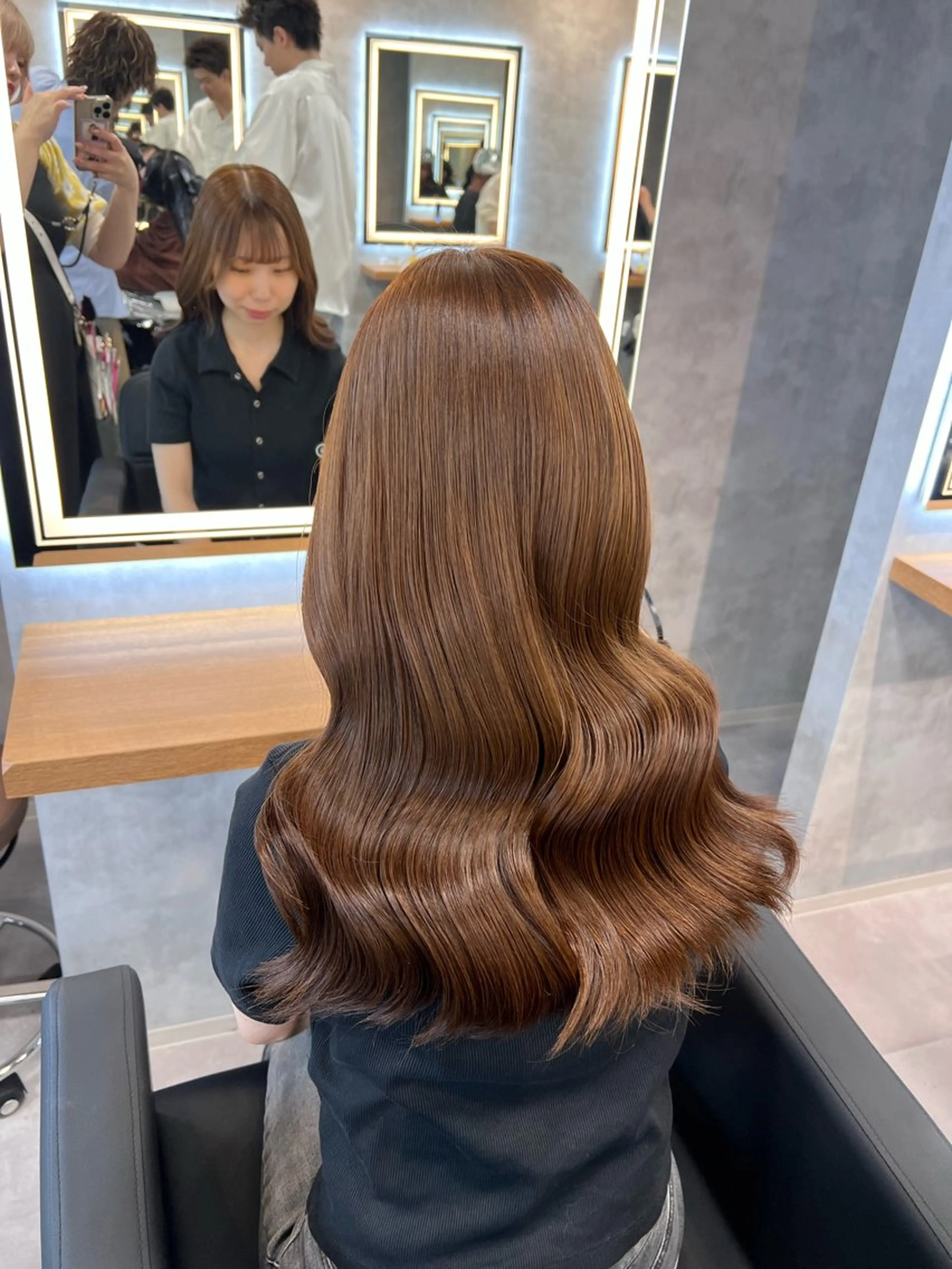 ロング カラー ベージュカラー ブリーチ ブリーチなしカラー 💖札幌カラー 指名No.1💖玲奈のヘアスタイル