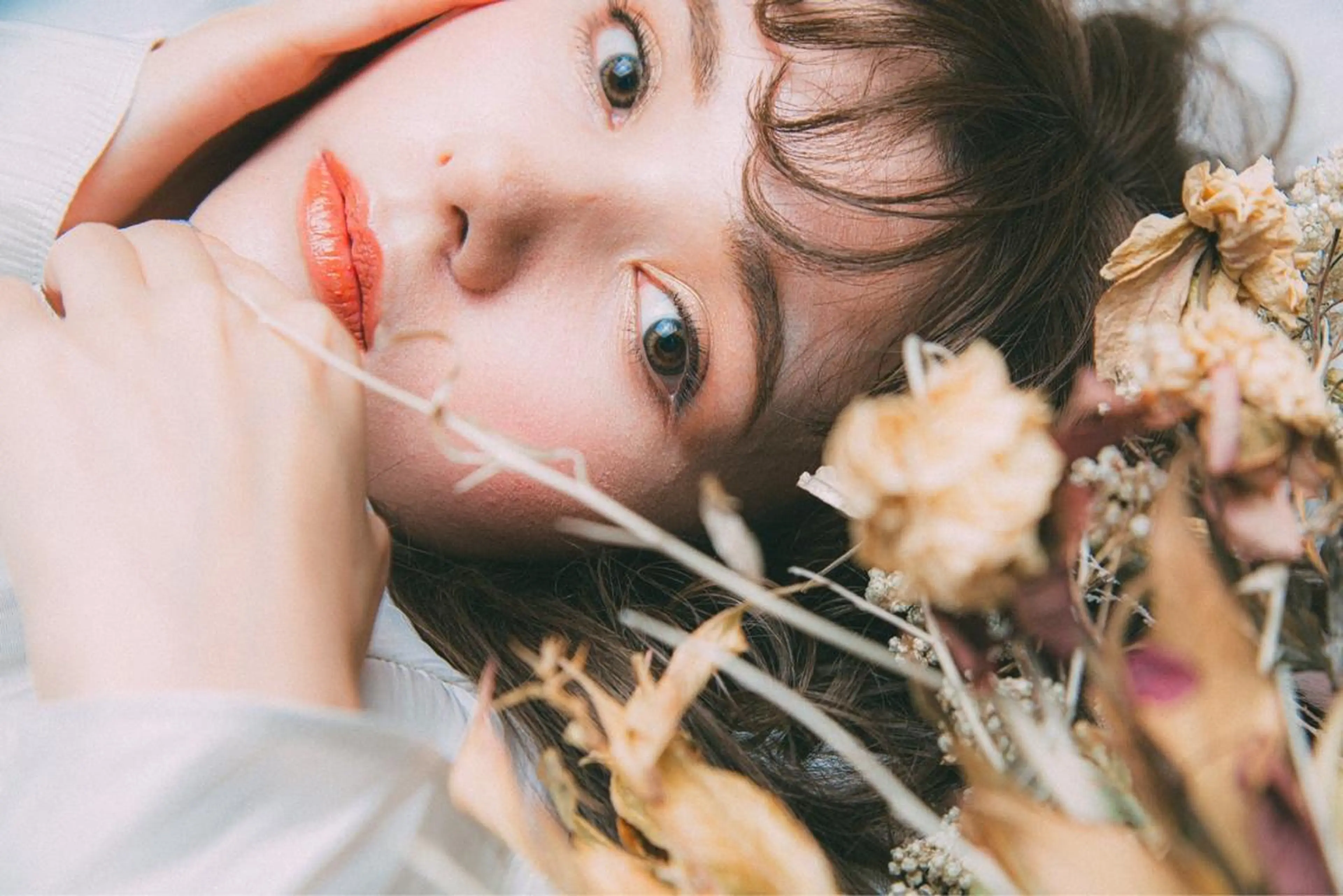 カラー マツエク・マツパ 🩷ྀི暖色カラー 🫧ྀིススマゴチヨのヘアスタイル