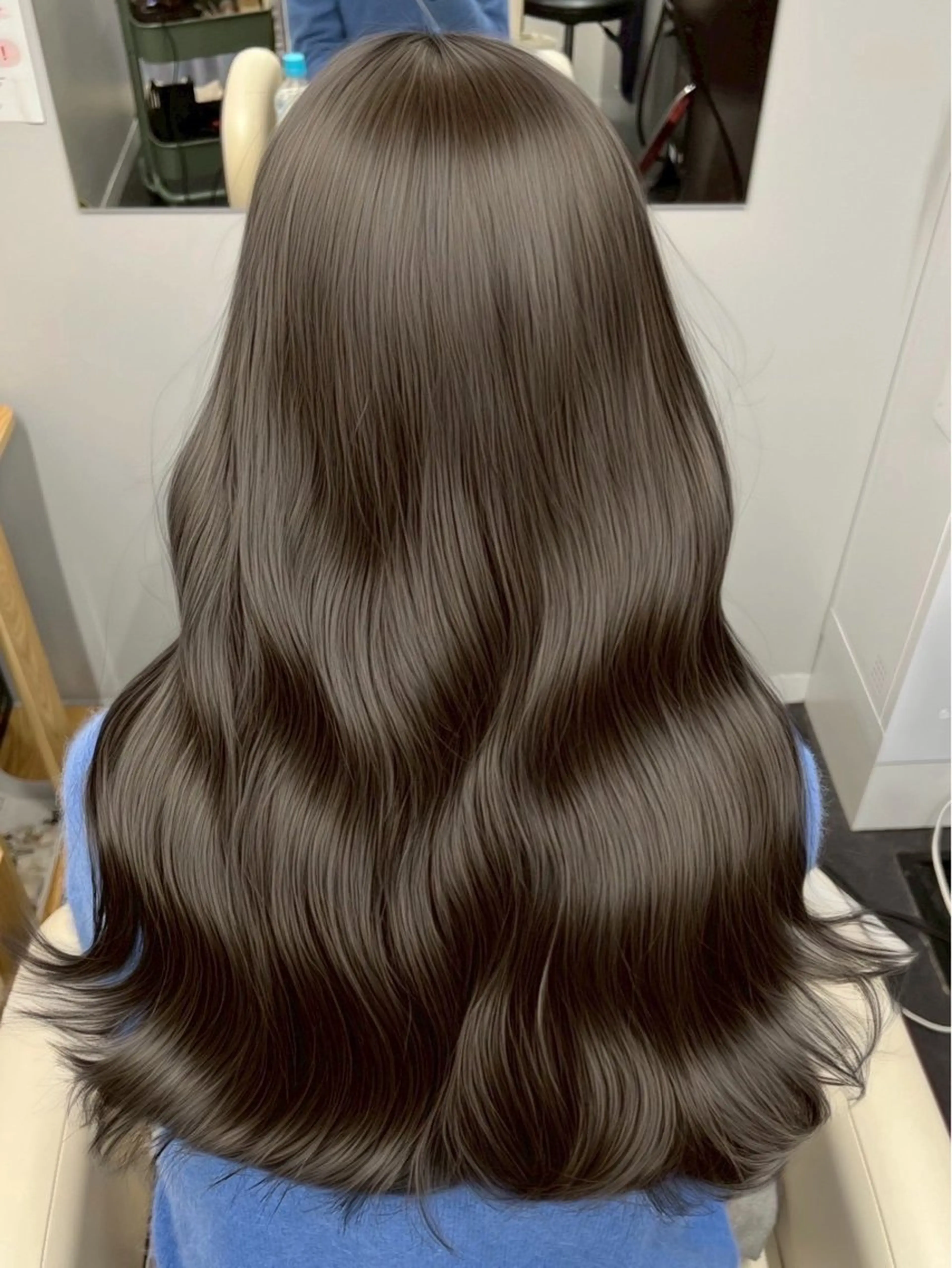 ロング カラー 透明感カラー 顔まわりレイヤー 顔周りカット ハッシュカット 髪質改善 カット ヘアカラー トリートメント 艶髪/モテヘア🎀 MIHOのヘアスタイル