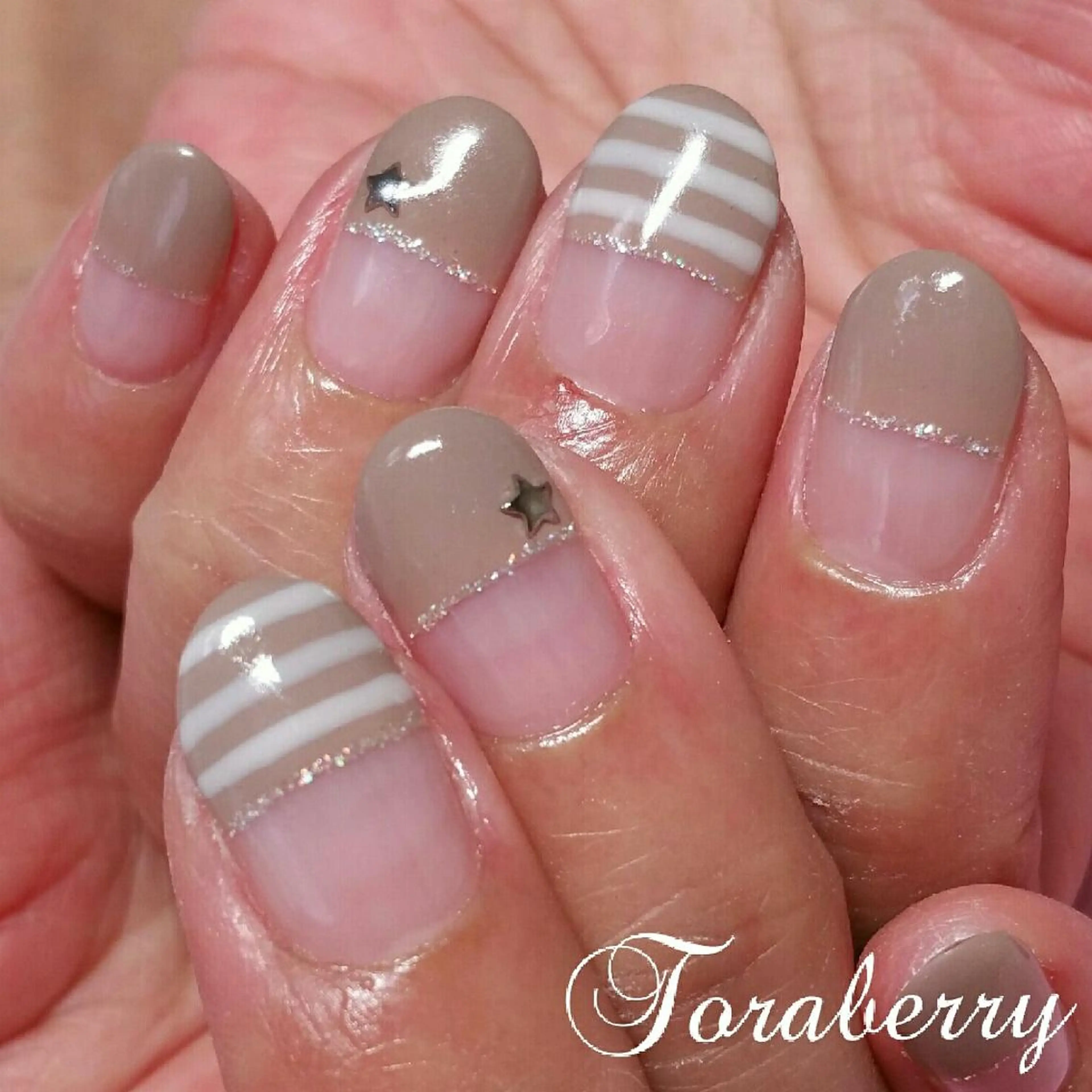 ネイル ボーダー ネイリスト なつみのネイルデザイン