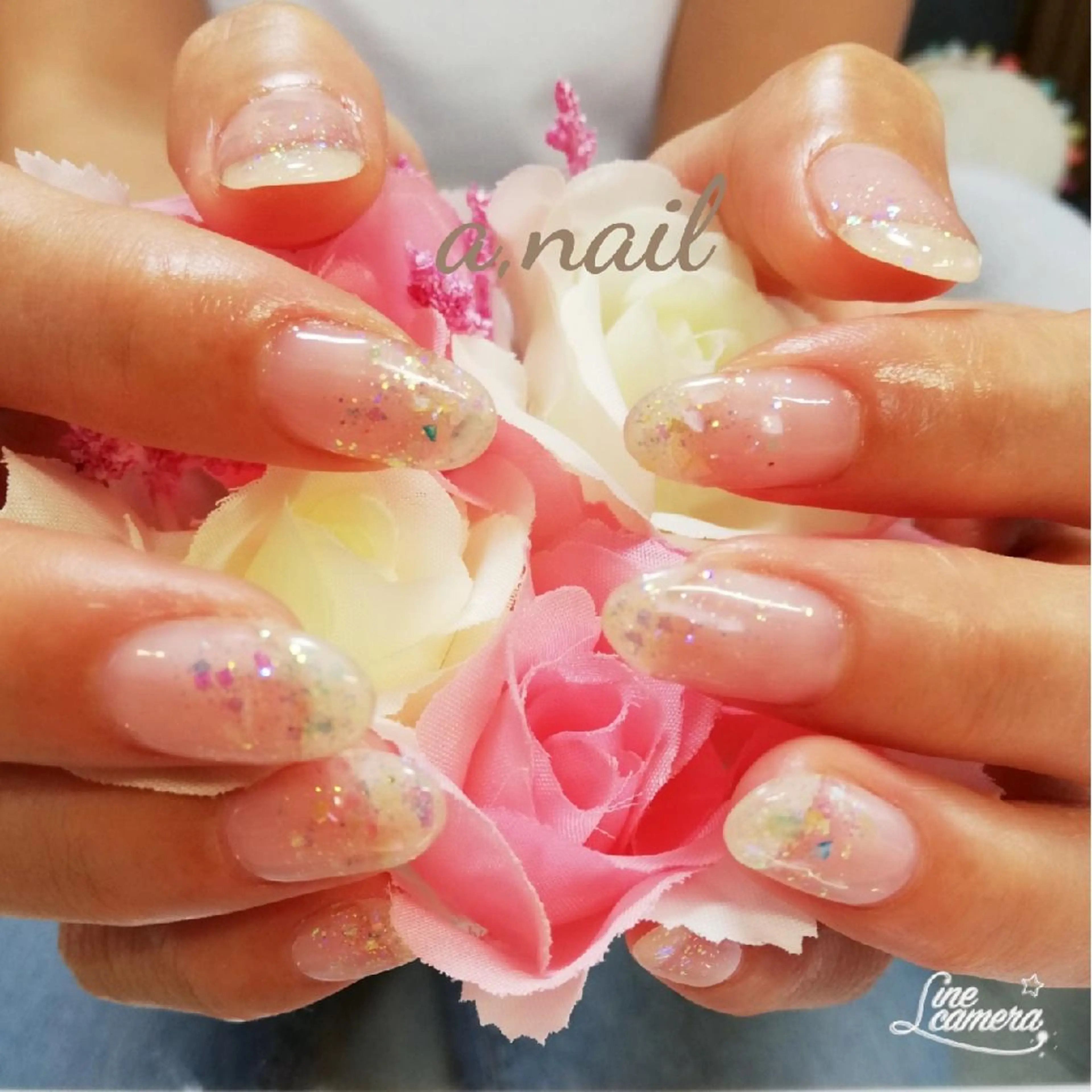 ネイル グラデーション ラメ(グリッター) ラメグラデーション ネイルサロン エーネイルのネイルデザイン