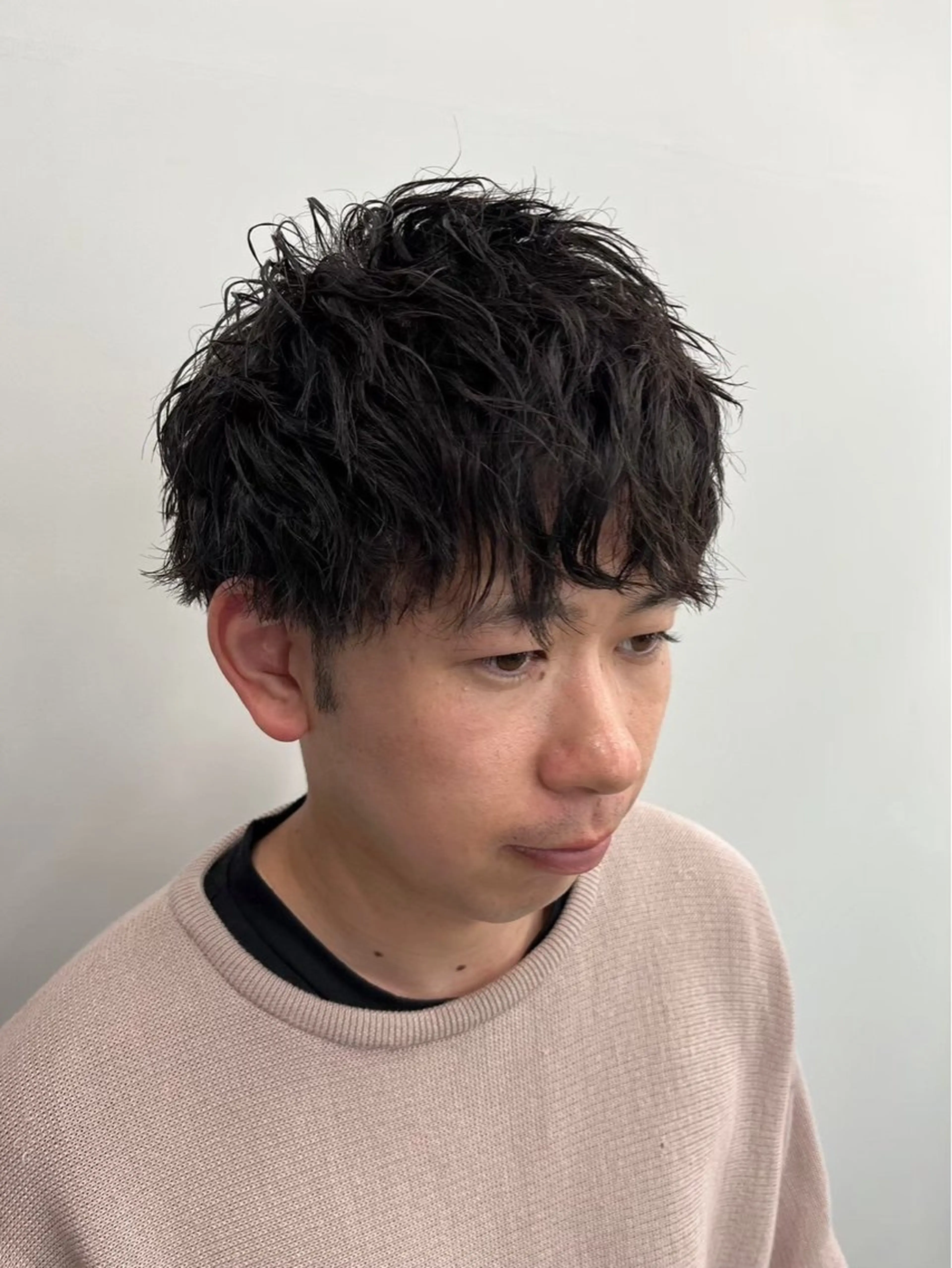 パーマ メンズ カット パーマ ニュアンスパーマ/ ウルフ/ときなのヘアスタイル