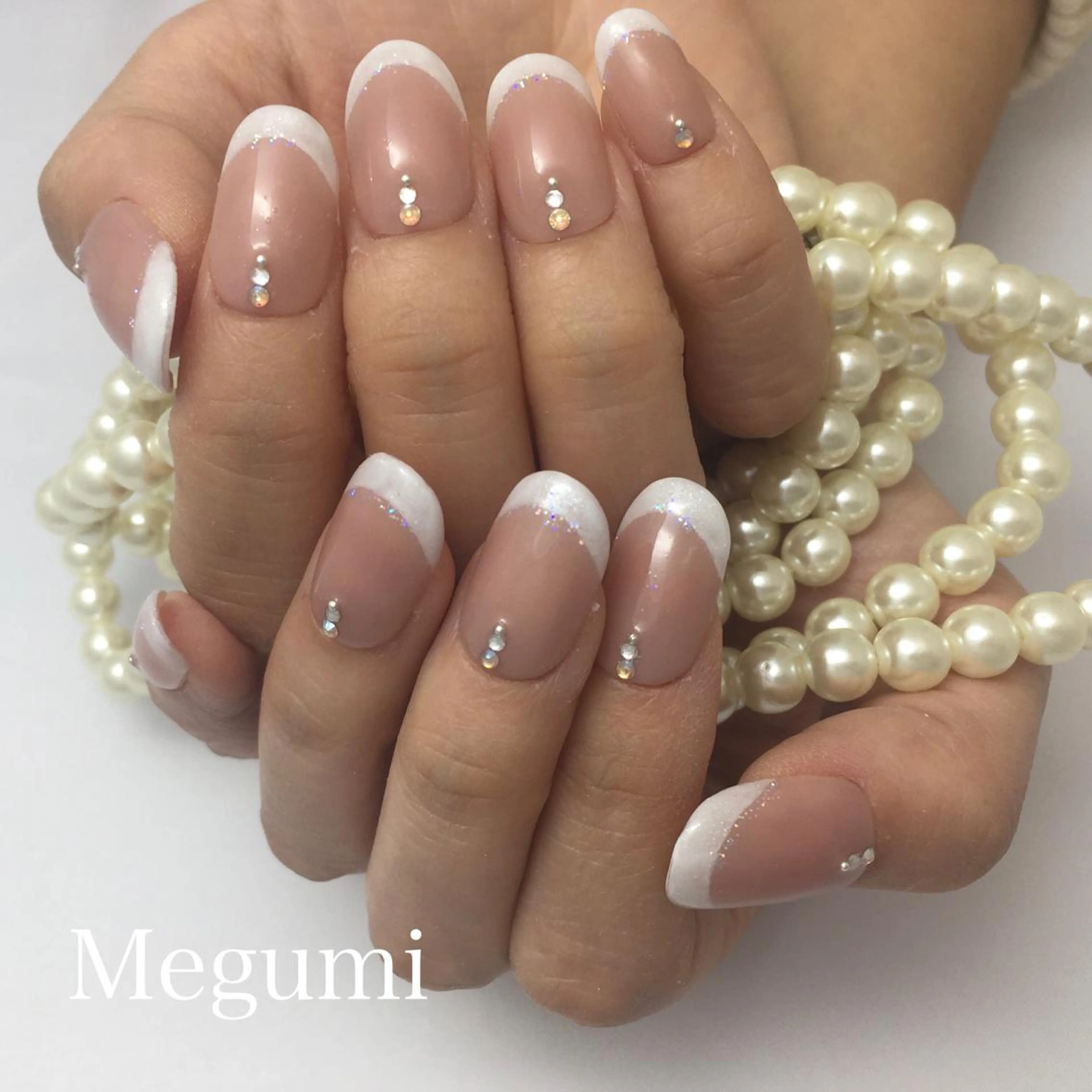 ネイル ネイルチップ ブライダルネイル Megumi Nailのネイルデザイン