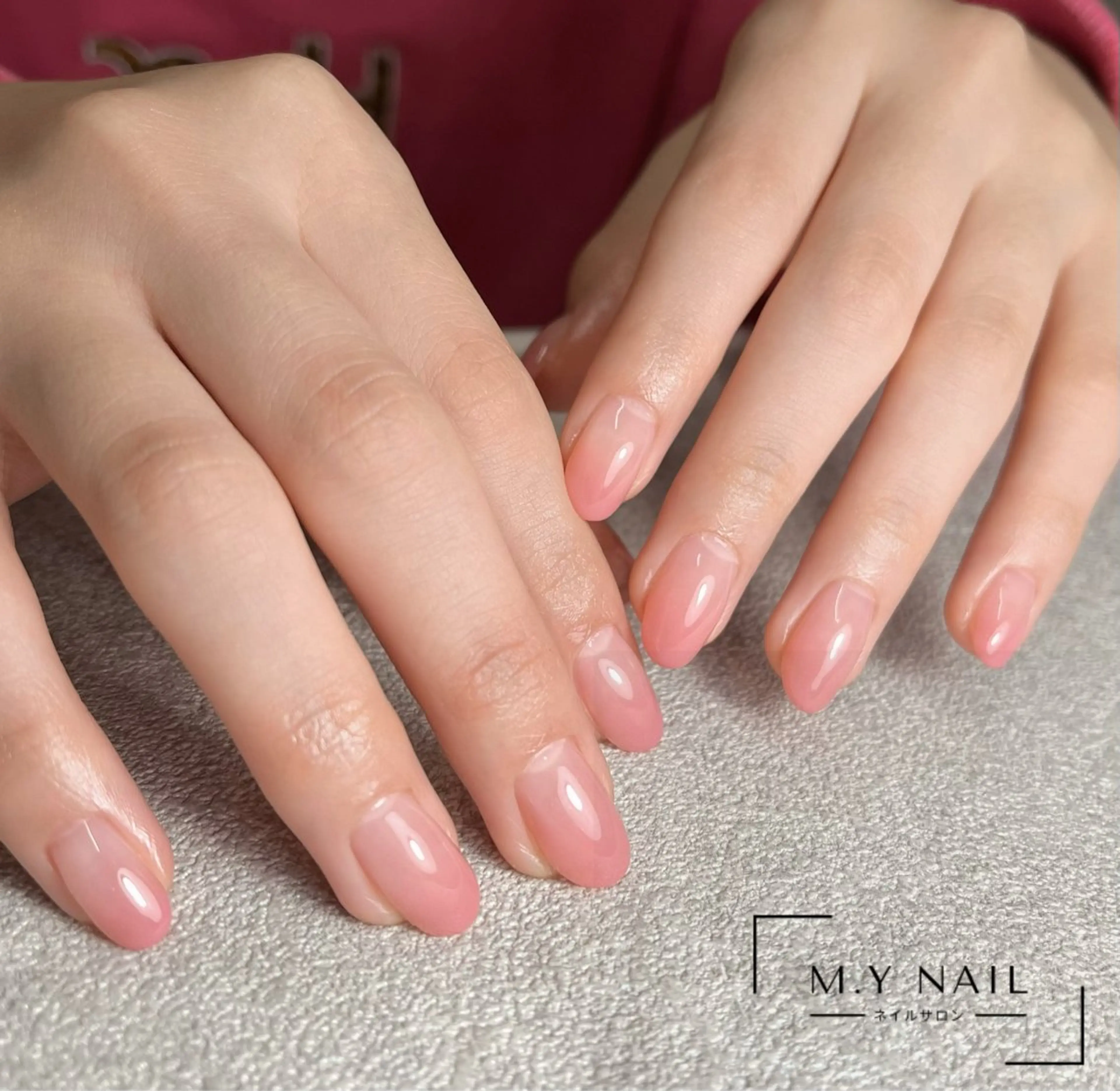 ネイル グラデーション ピンク ハンドネイル m.yネイル所属・S Mayuのネイルデザイン
