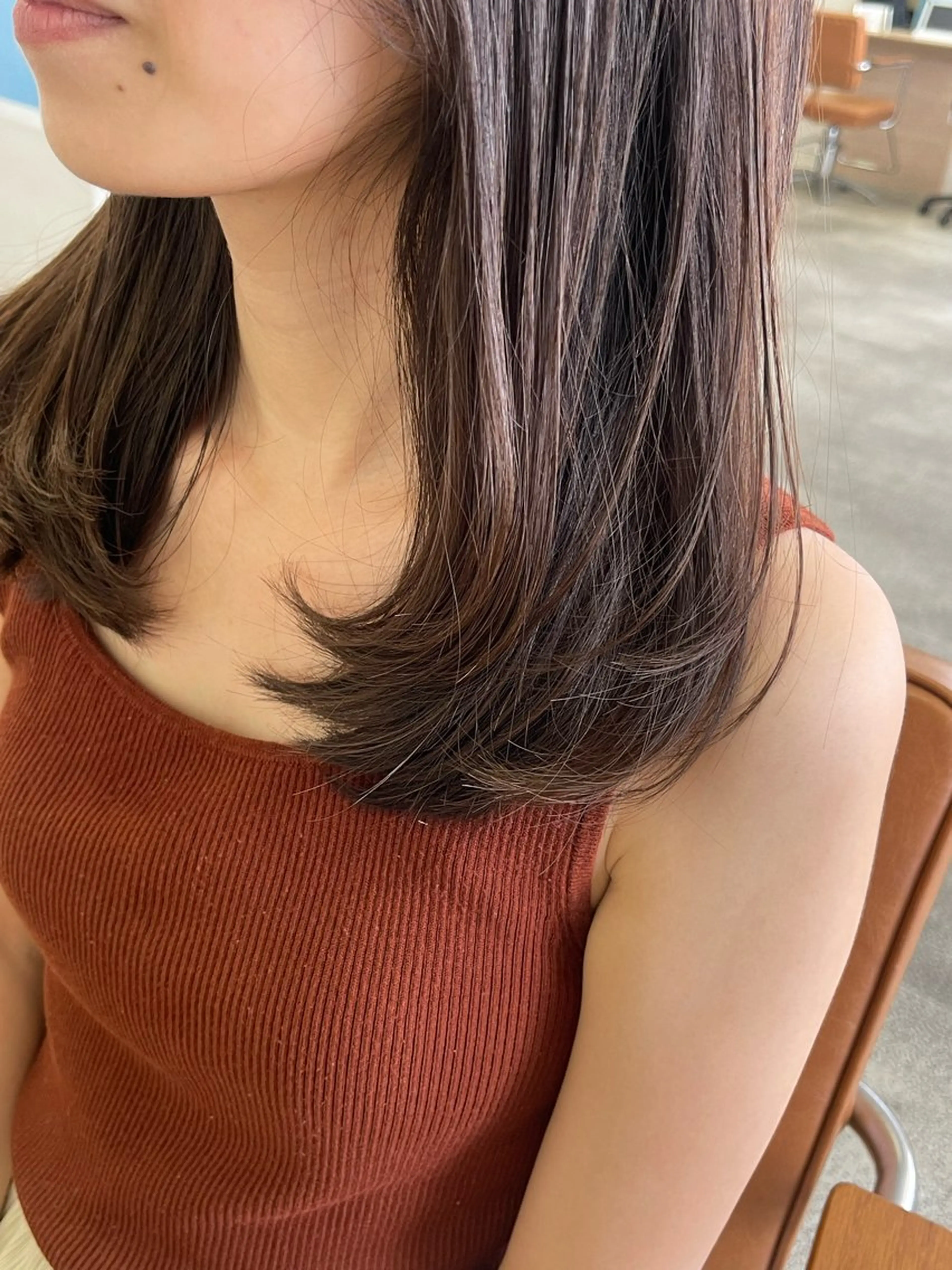 セミロング レイヤーカット カット 🫧chinatsu 🫧のヘアスタイル