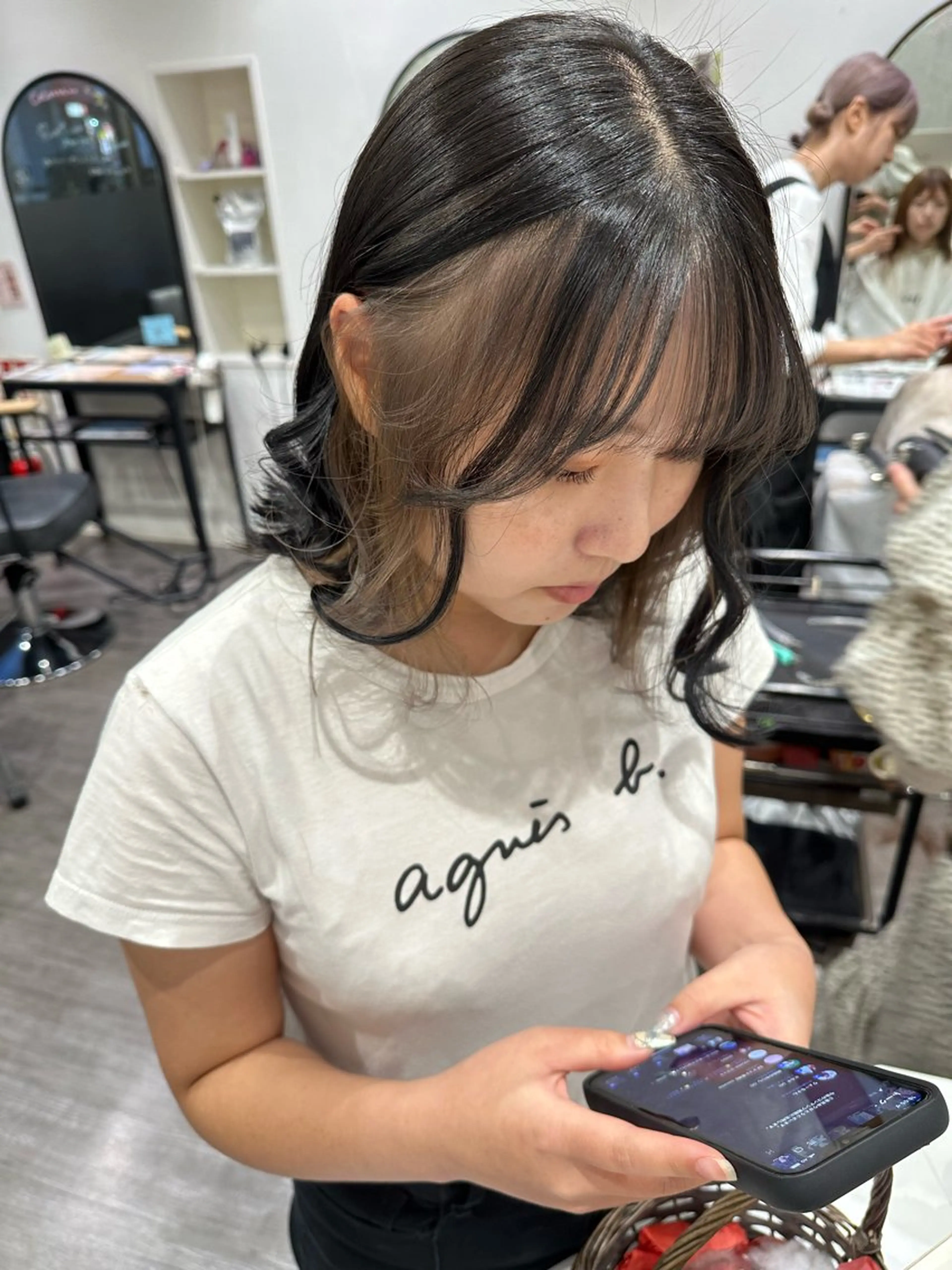 ミディアム カラー 艶髪レイヤー上田 紗也🇰🇷💗のヘアスタイル