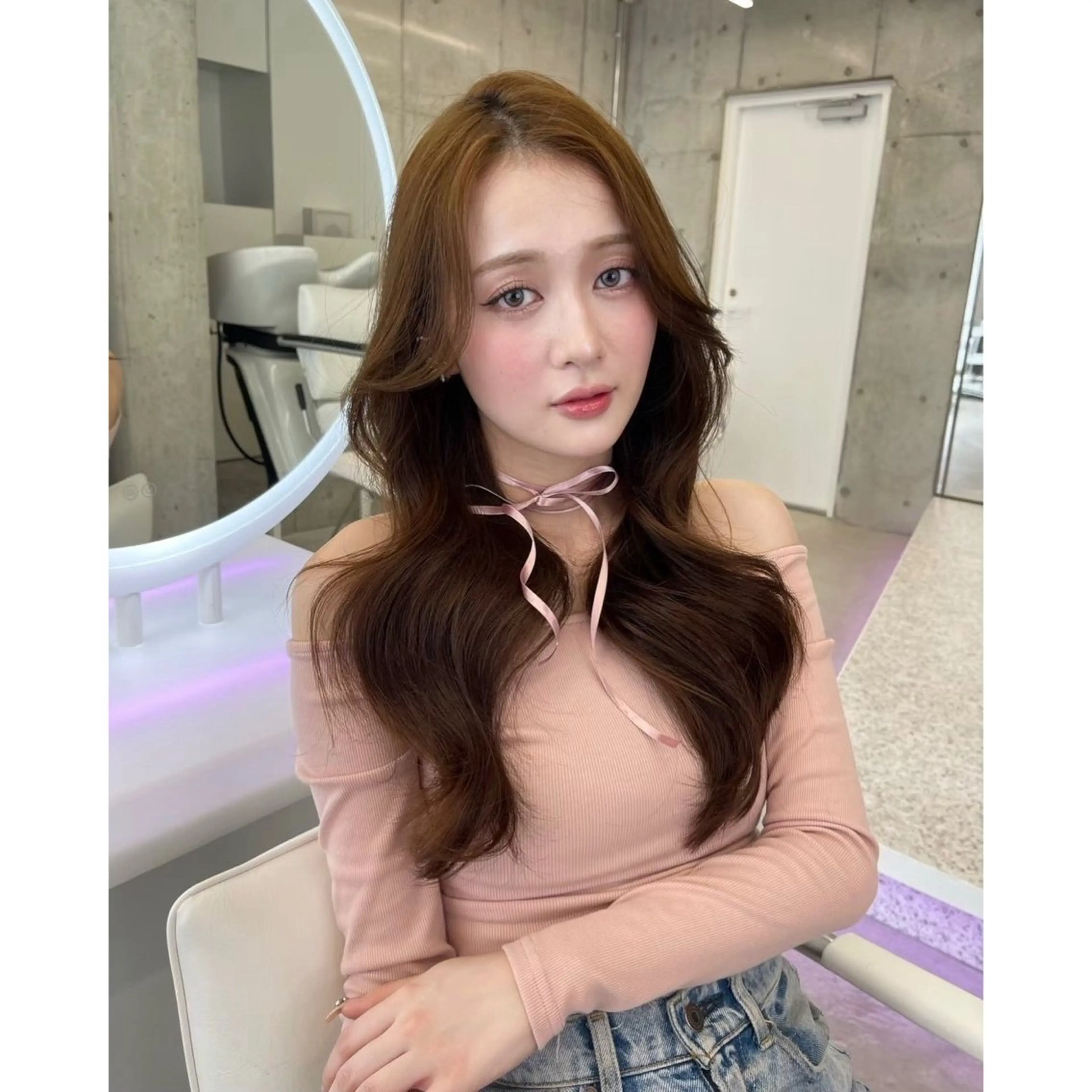 ロング カラー 艶カラー/韓国ヘア 🎀🫧 / amiのヘアスタイル