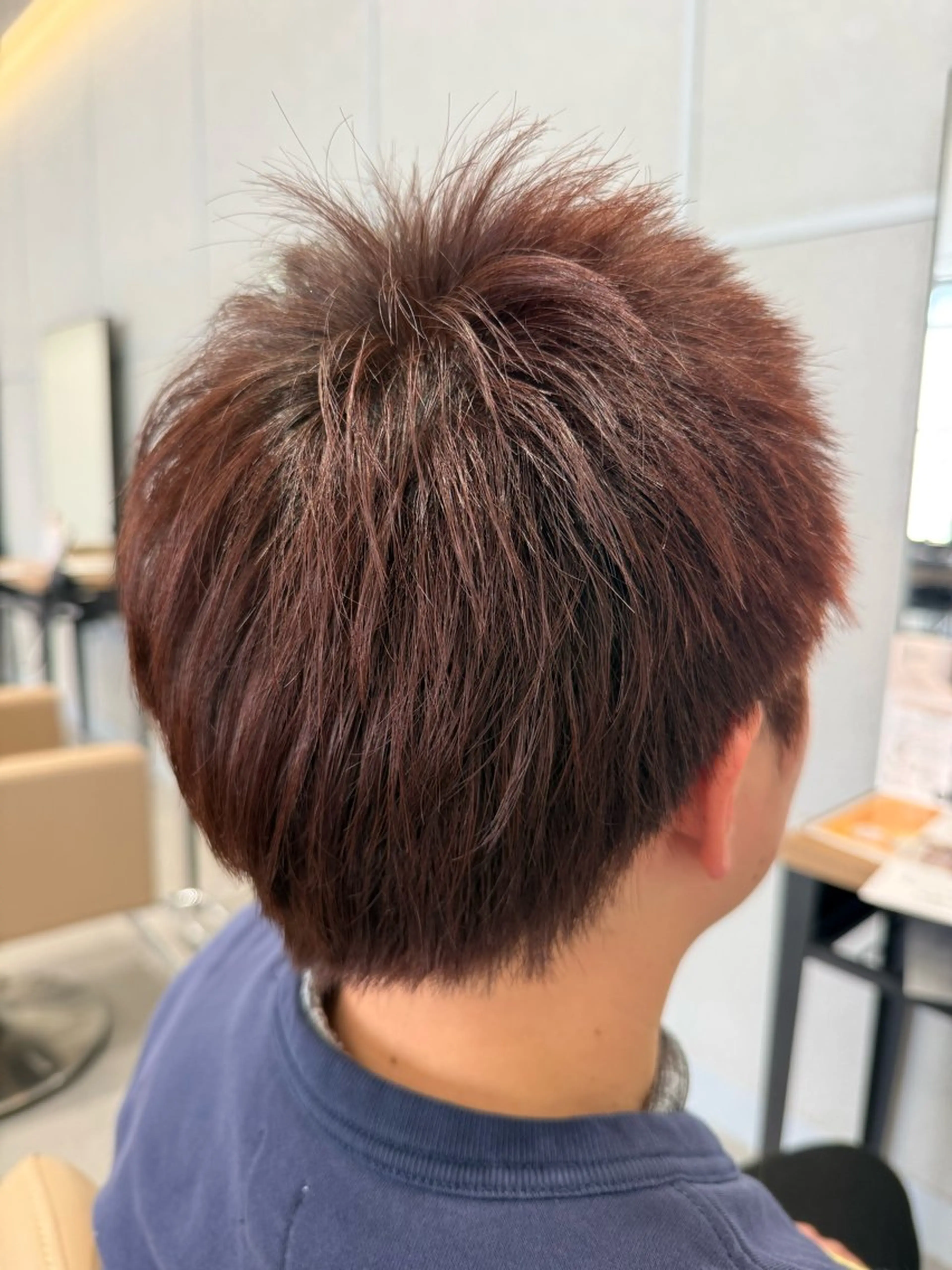 ショート カラー ボルドーカラー 坂口 華のヘアスタイル