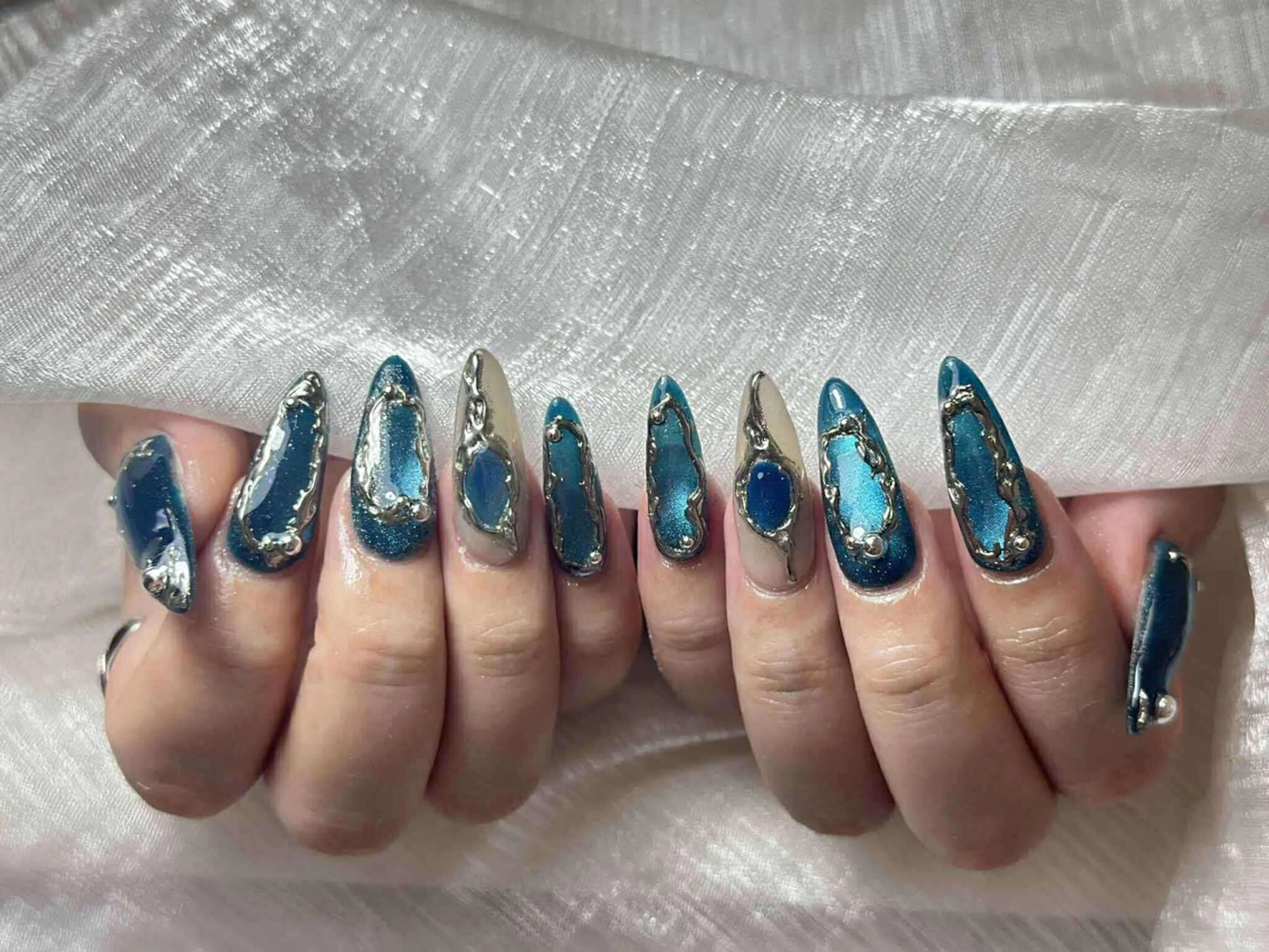 ネイル アートネイル フレンチネイル ジェルネイル ニュアンスネイル オフィスネイル ハンドネイル Jenn Nail Shinokuboのネイルデザイン
