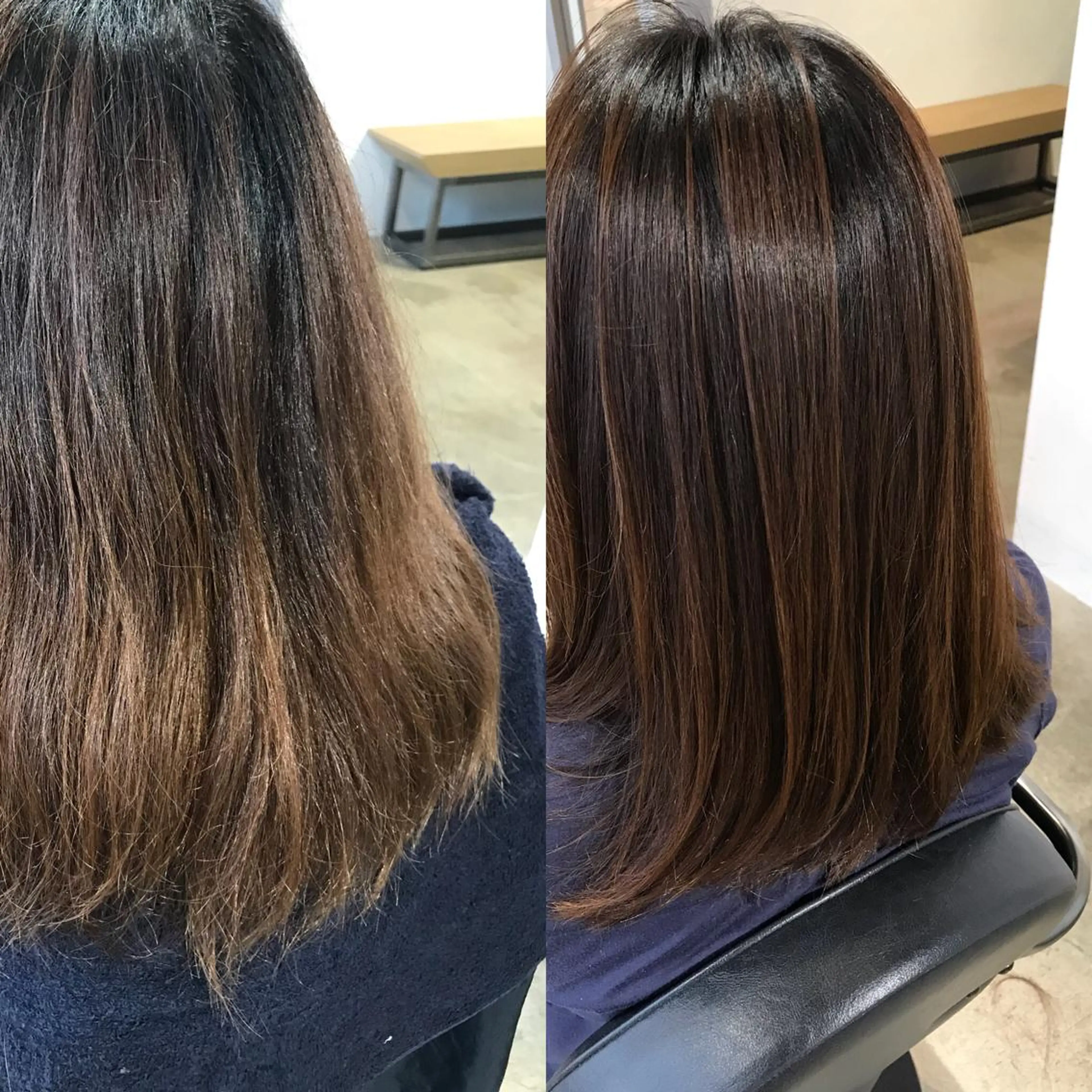 セミロング パーマ 濱岡 恭子のヘアスタイル