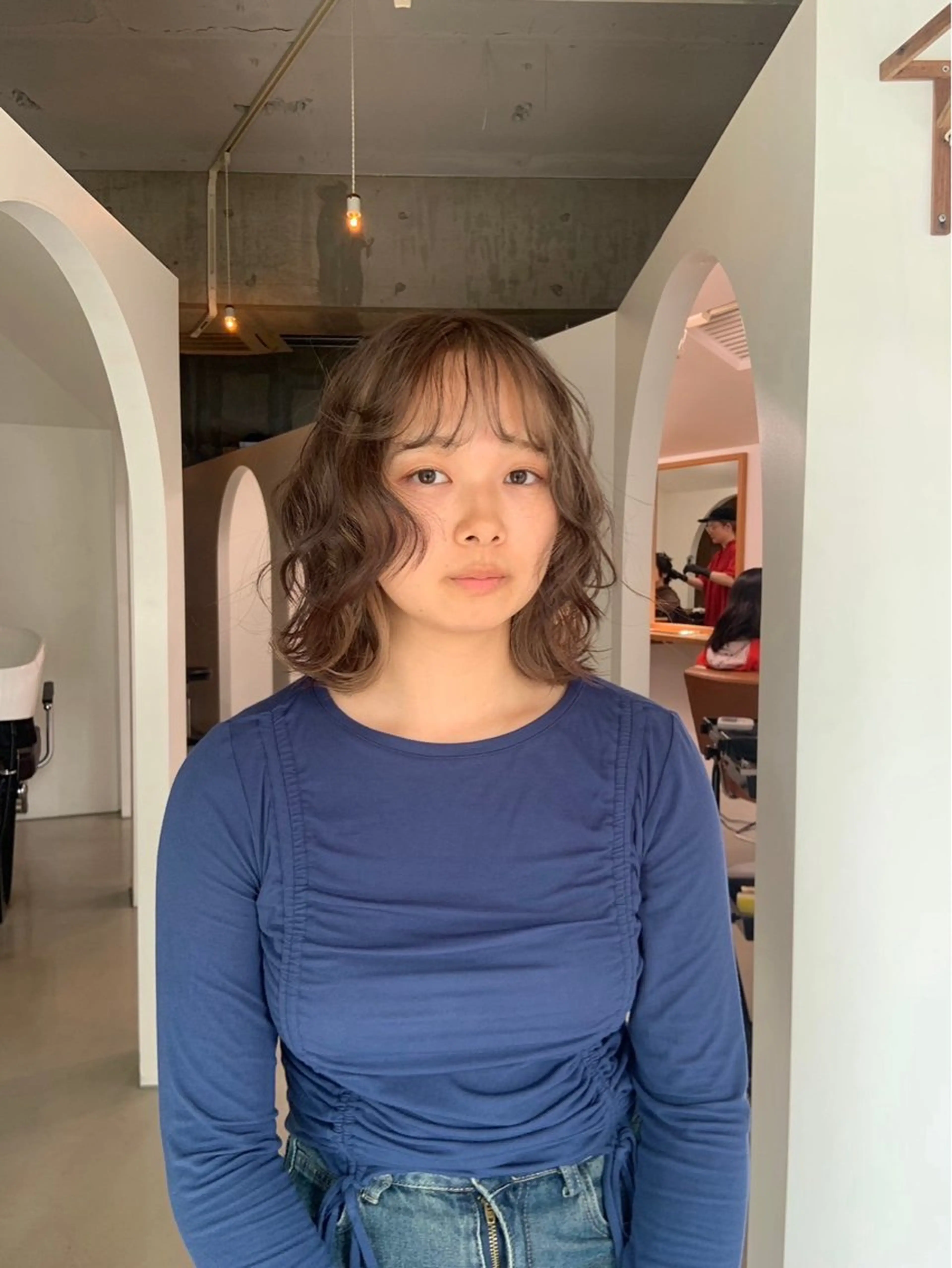 ミディアム mirai/レイヤー ボブ/デザインのヘアスタイル