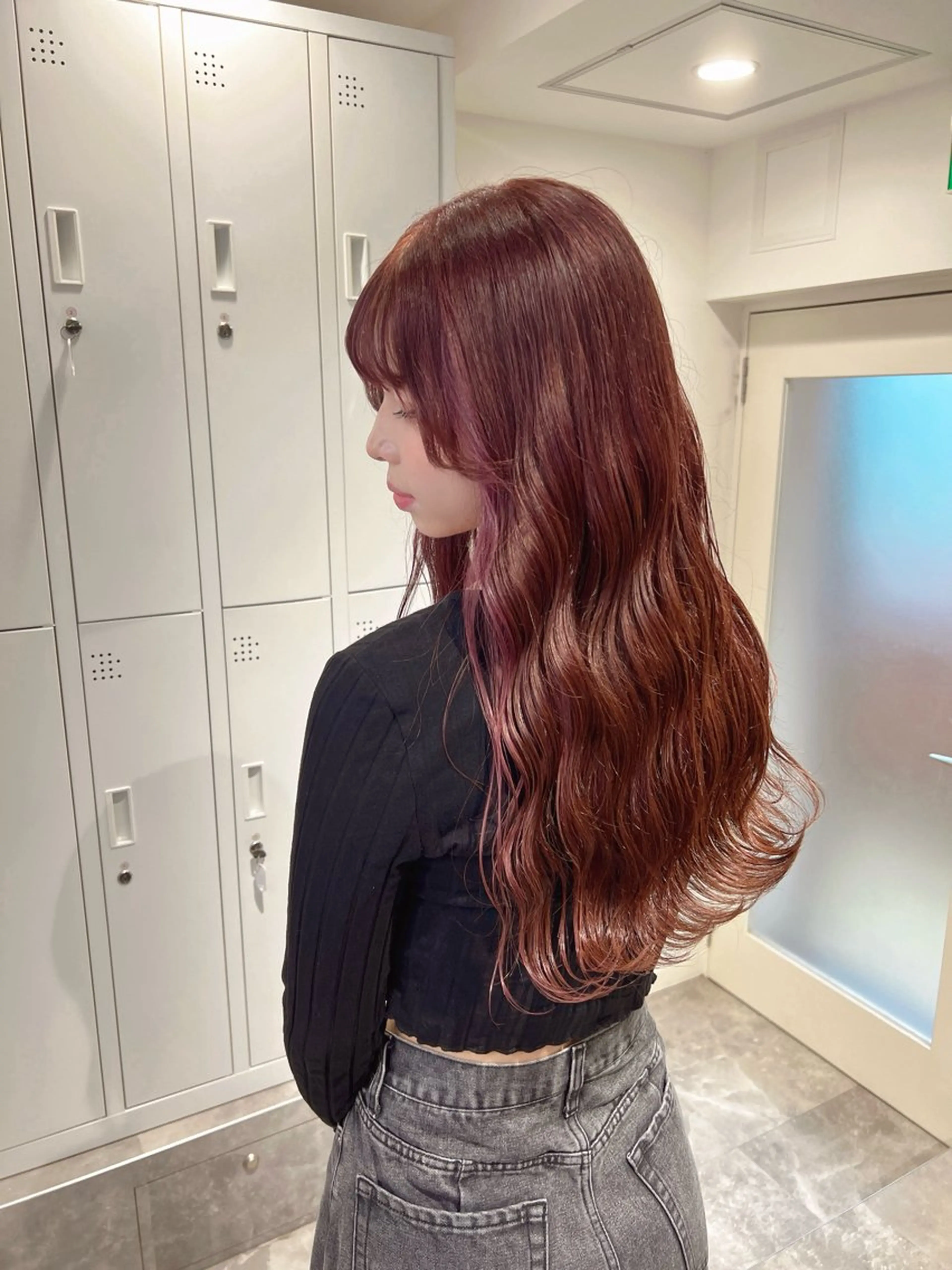 ロング カラー ブリーチ ケアブリーチ トリートメント 透明感/レイヤー 🇰🇷tomonaのヘアスタイル