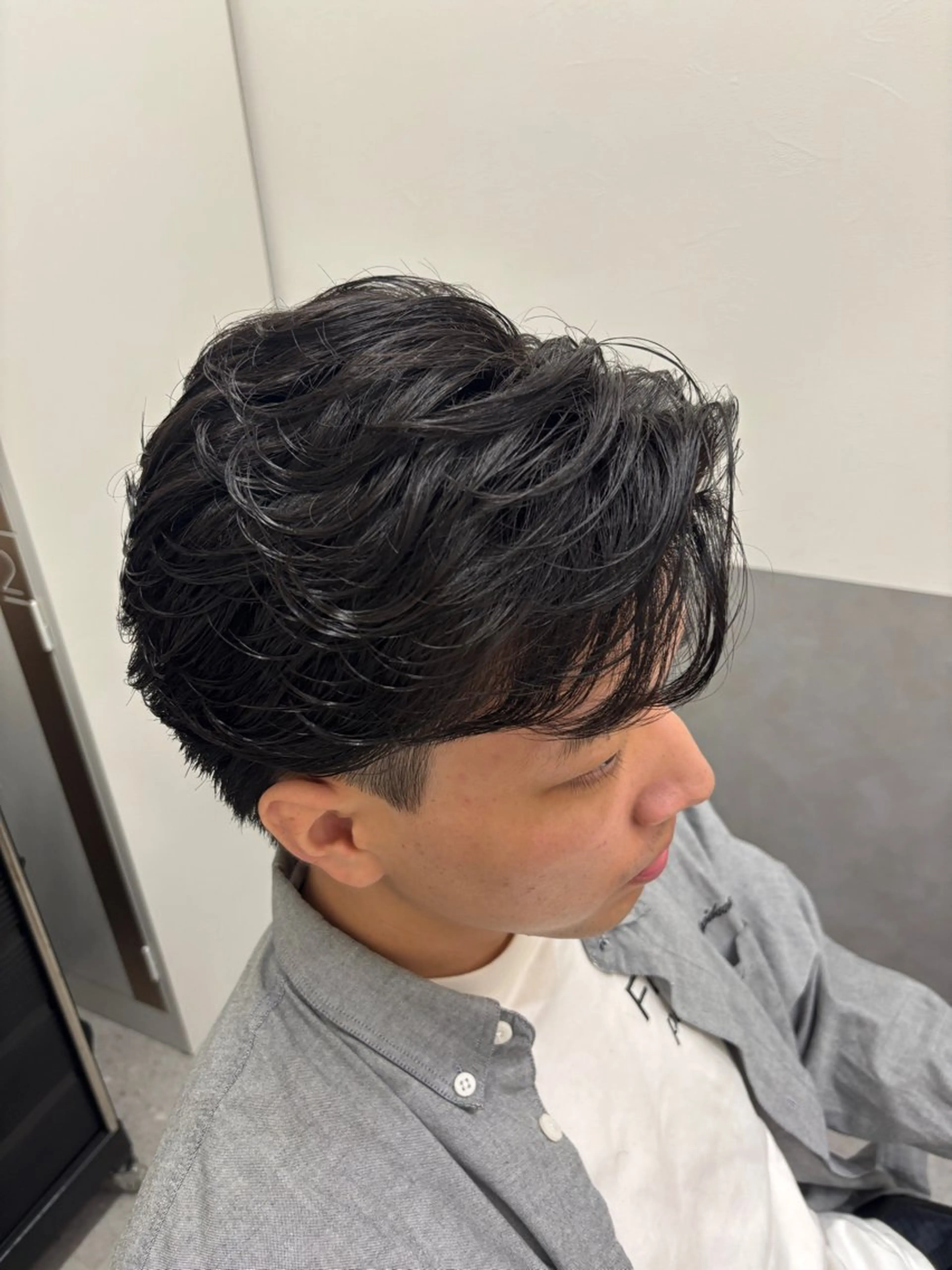 ショート パーマ メンズ フェザーパーマ メンズパーマ カット Rui /池袋/モデル募集中のヘアスタイル