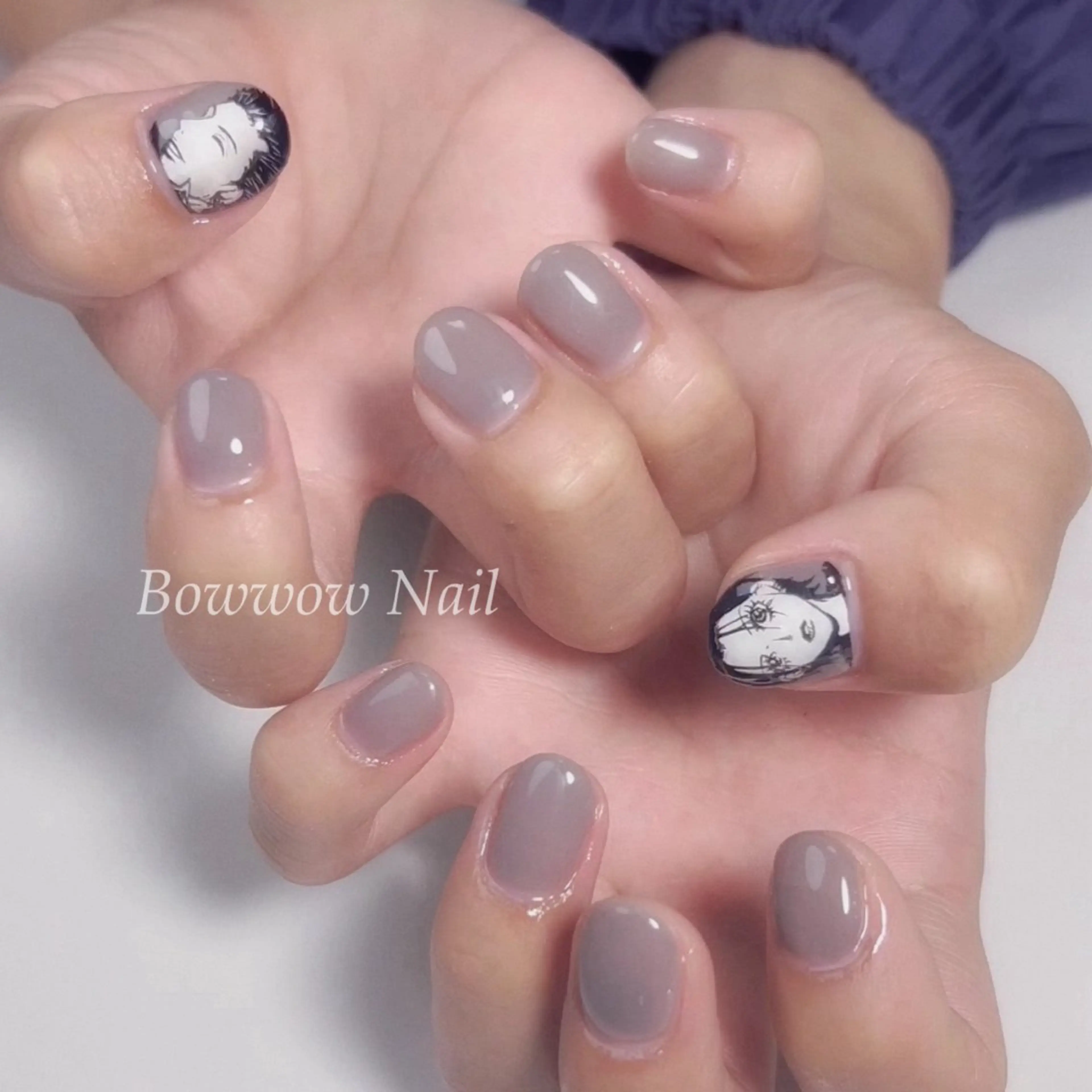 ネイル 韓国ネイル メンズネイル ワンカラーネイル ハンドネイル Bow wow Nail さや🧸のネイルデザイン