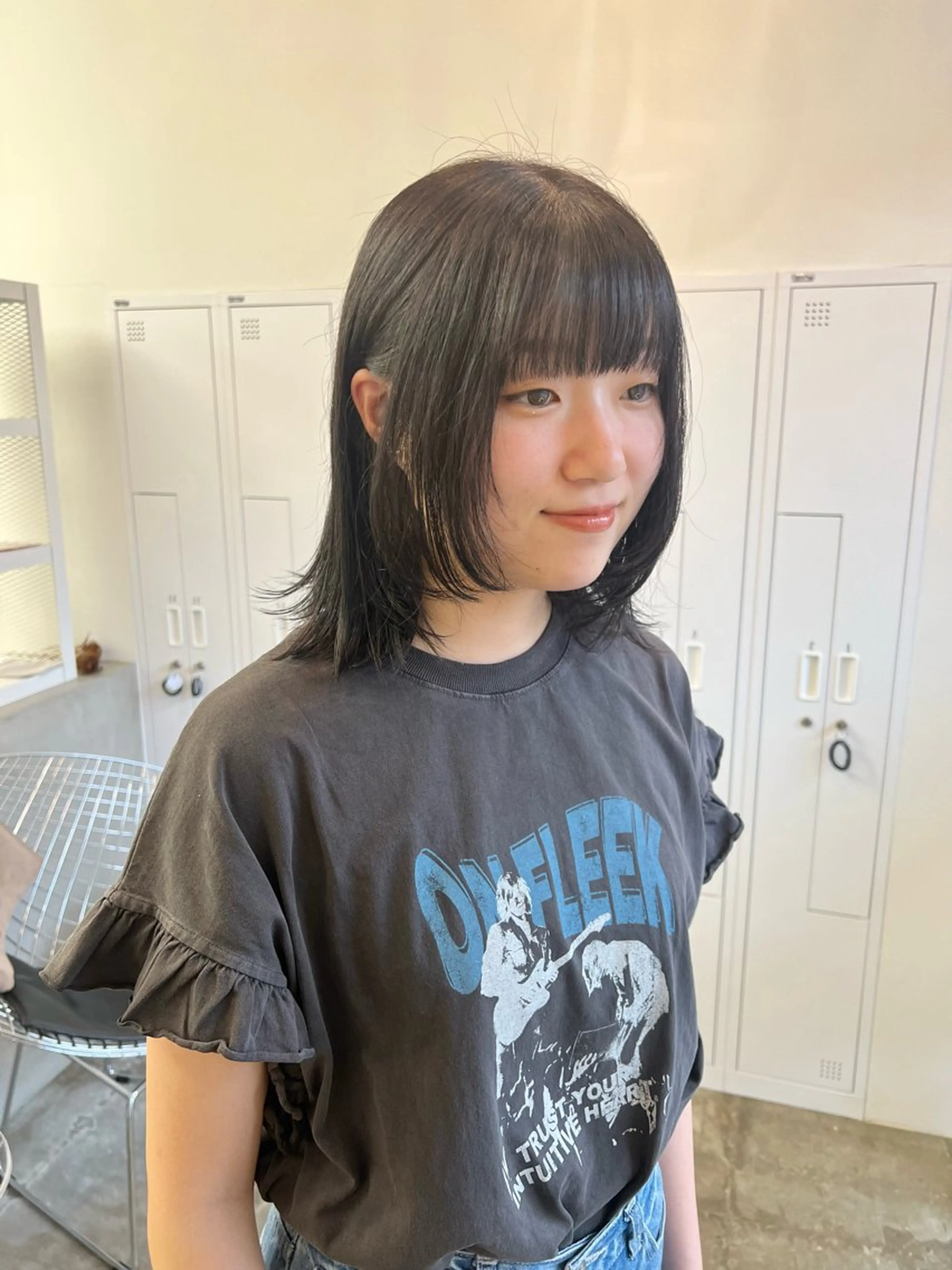 ミディアム カット ヘアカラー トリートメント 近藤 千裕のヘアスタイル