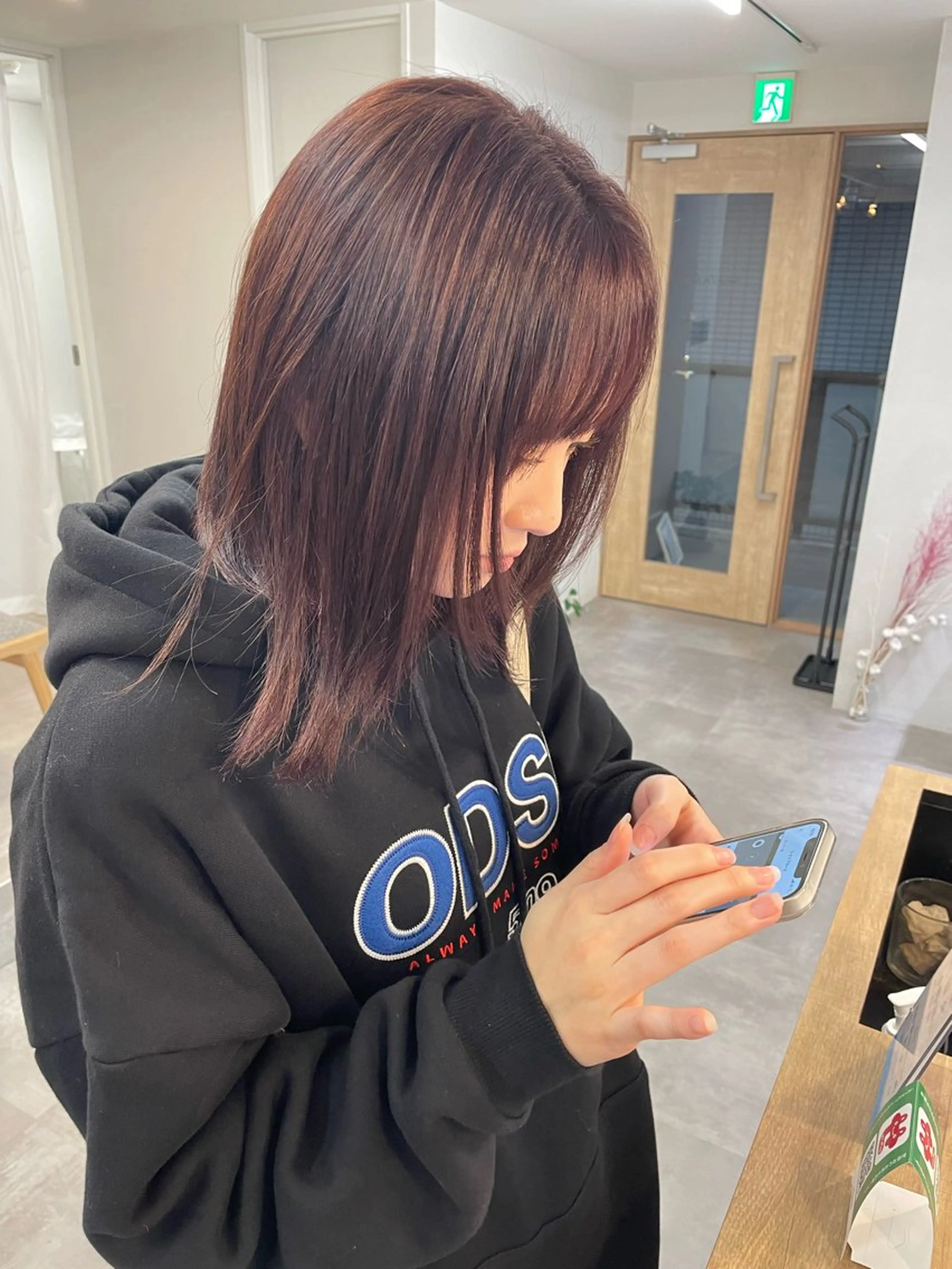 ミディアム カラー ヘアアレンジ 🫧透明感カラー/ ボブ/小笠原汐海🪽のヘアスタイル