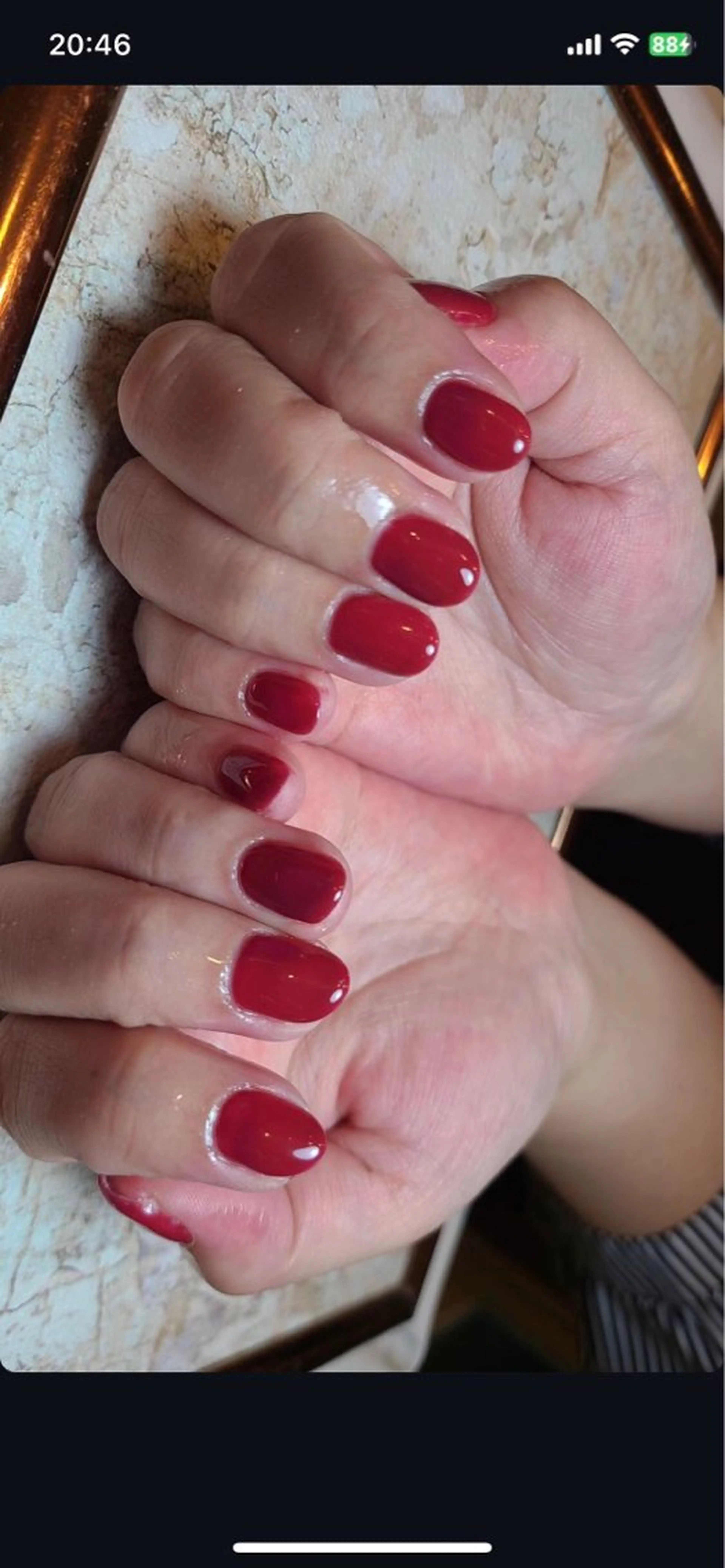 ネイル 赤色 ショートネイル MANAMI W【今福鶴見店】のネイルデザイン