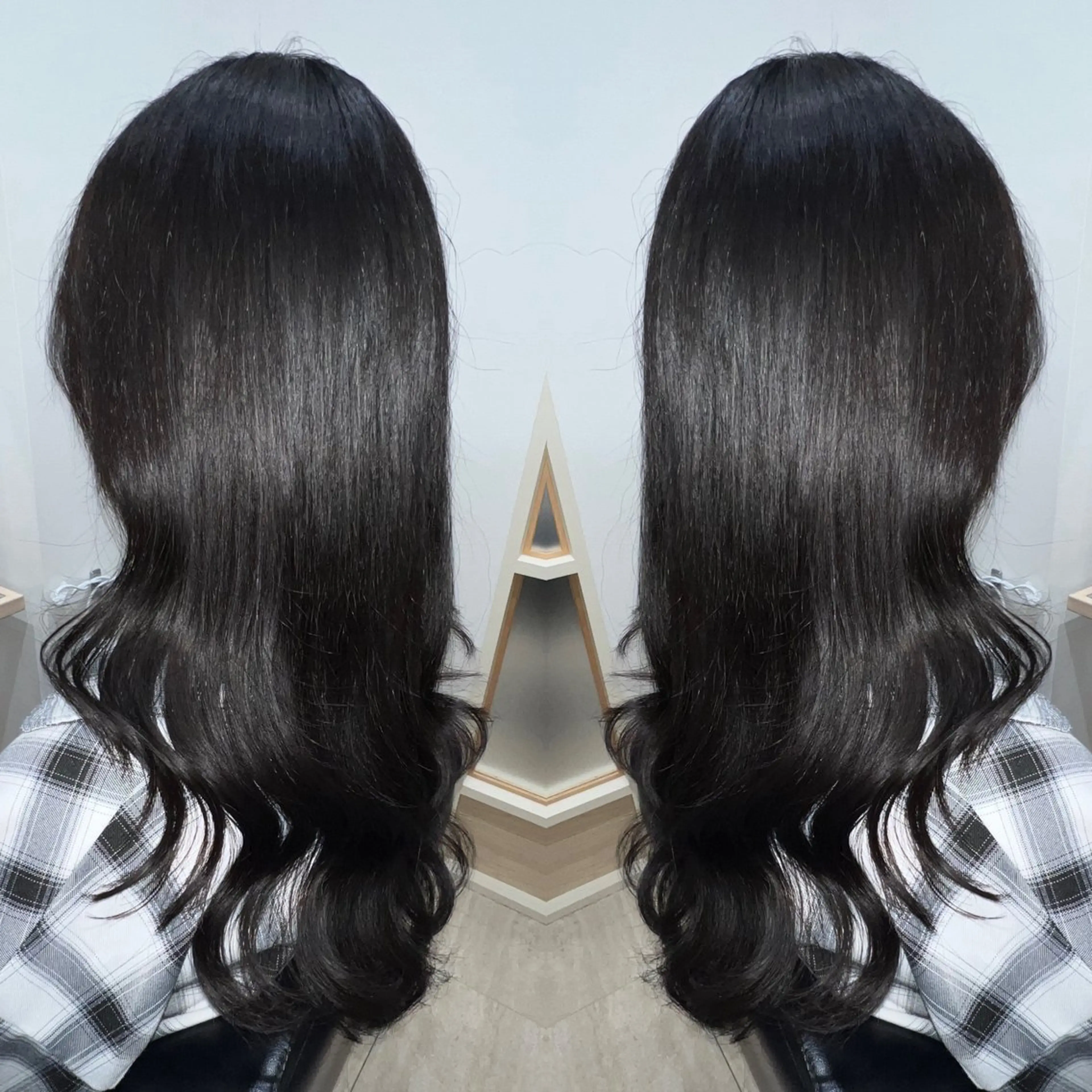 ロング 韓国風ヘア レイヤーカット カット ヘアカラー トリートメント 髪質改善/レイヤー カット🩵Ami🩵のヘアスタイル