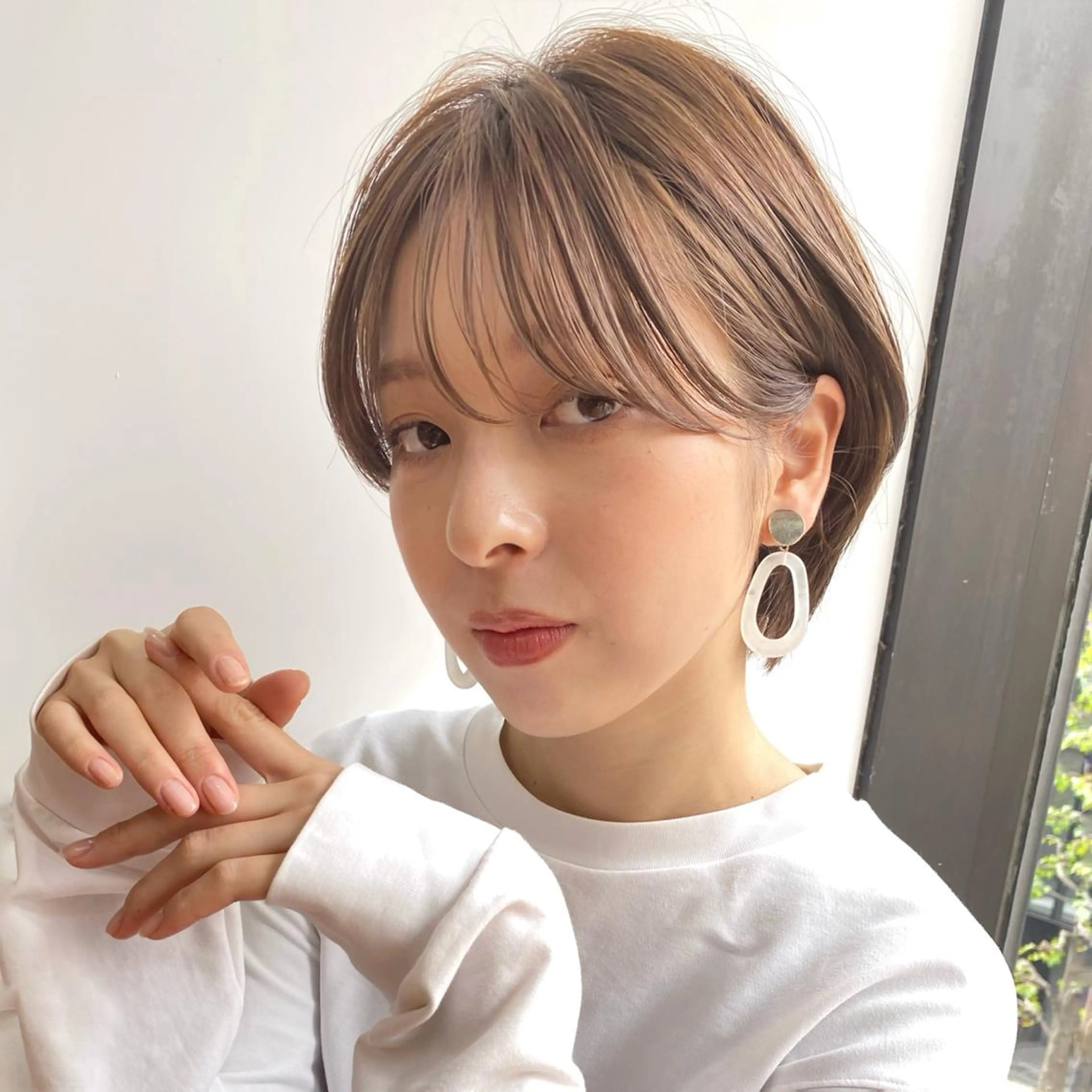 ショート うざバング ショート/レイヤー カット/服部タカノリのヘアスタイル