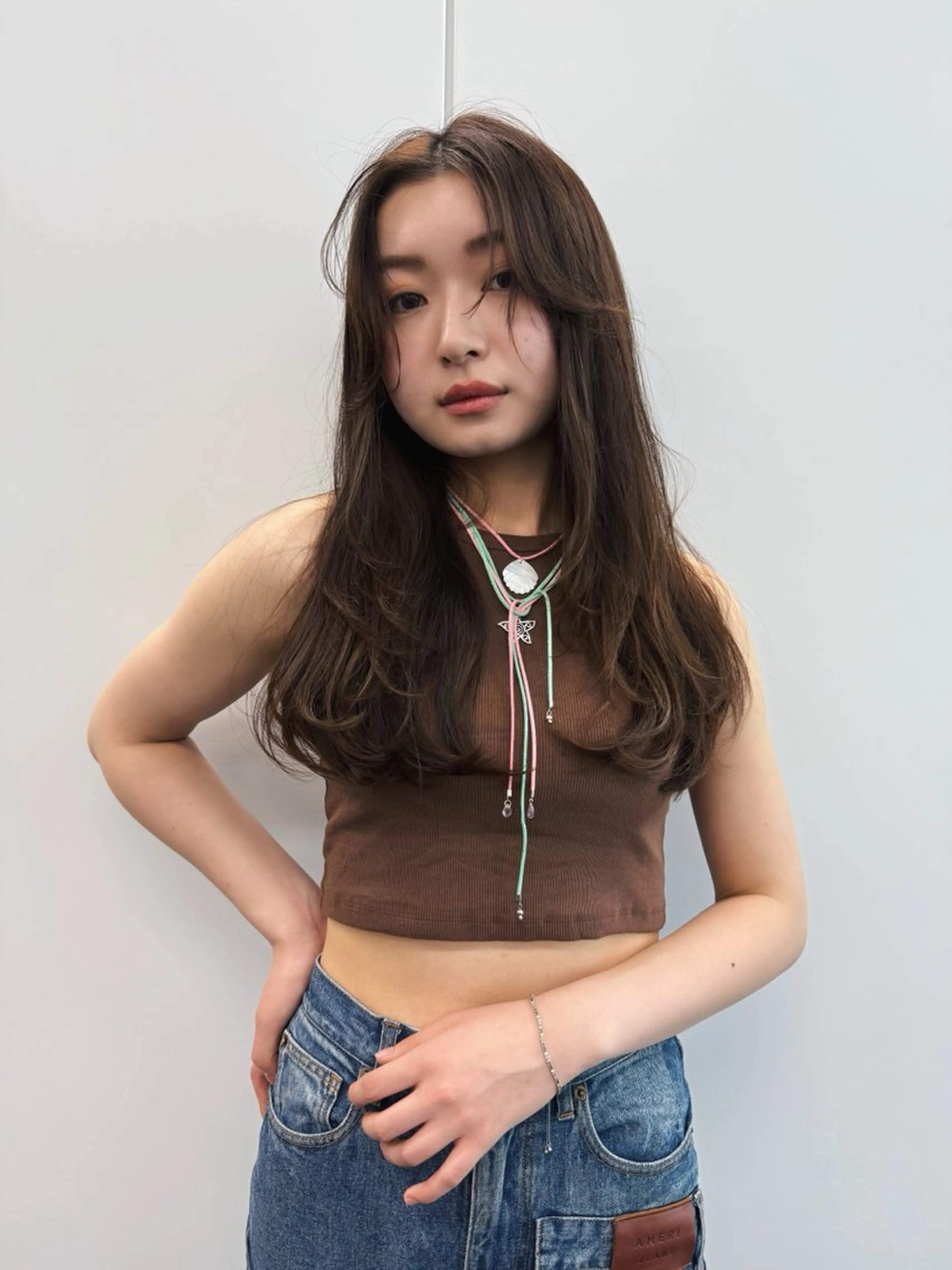 ロング レイヤーカット ♡ktwoかな /透明感カラーのヘアスタイル