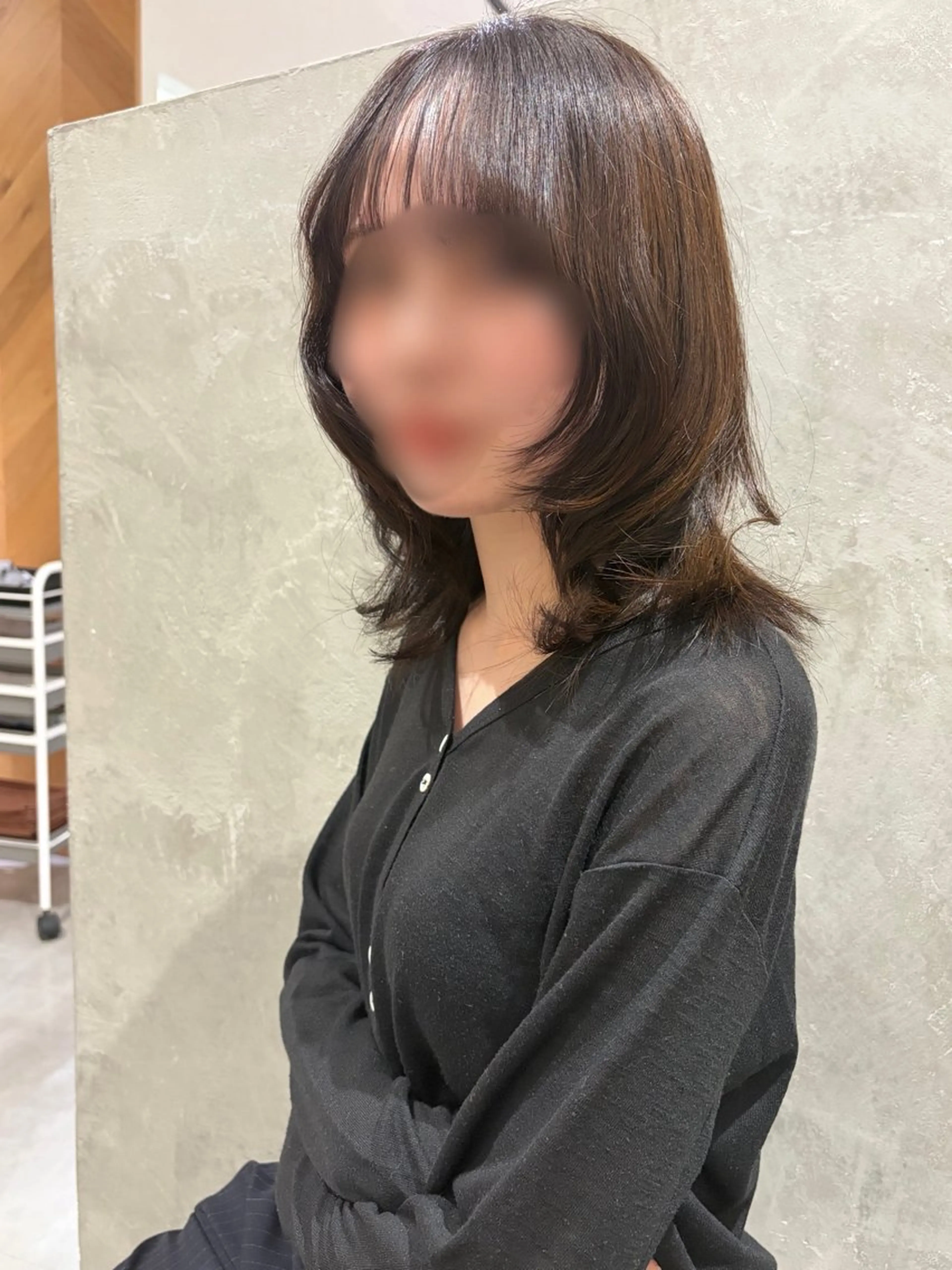 ミディアム カット 岡山レイヤーカット/ 髪質改善/松島大己のヘアスタイル