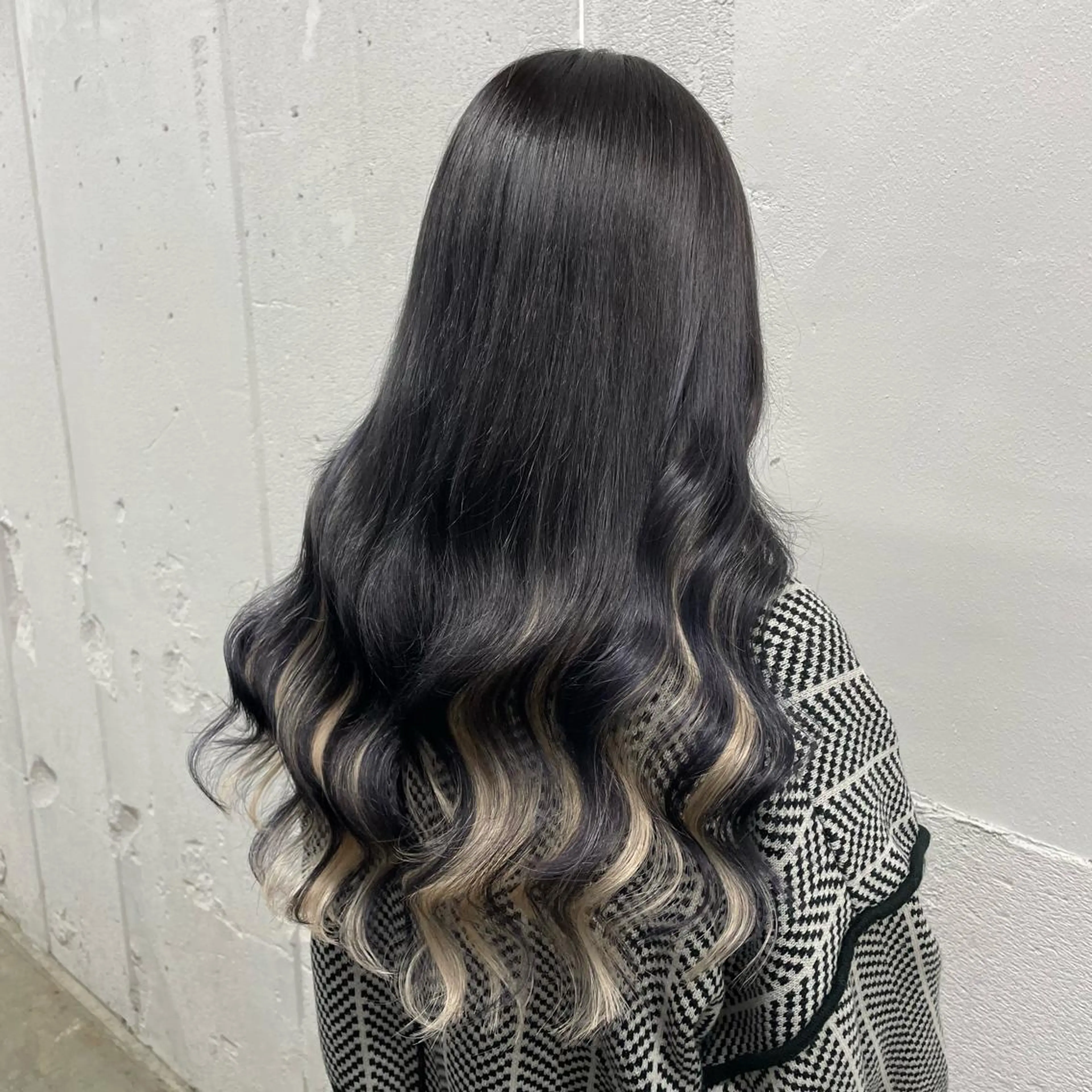 ロング カラー シールエクステ バレイヤージュ ミストバング ダブルカラー  フェイスフレーミング ヘアカラー エクステ 🧡艶髪ちゅるん髪 🫧🧡YUKI❄️のヘアスタイル