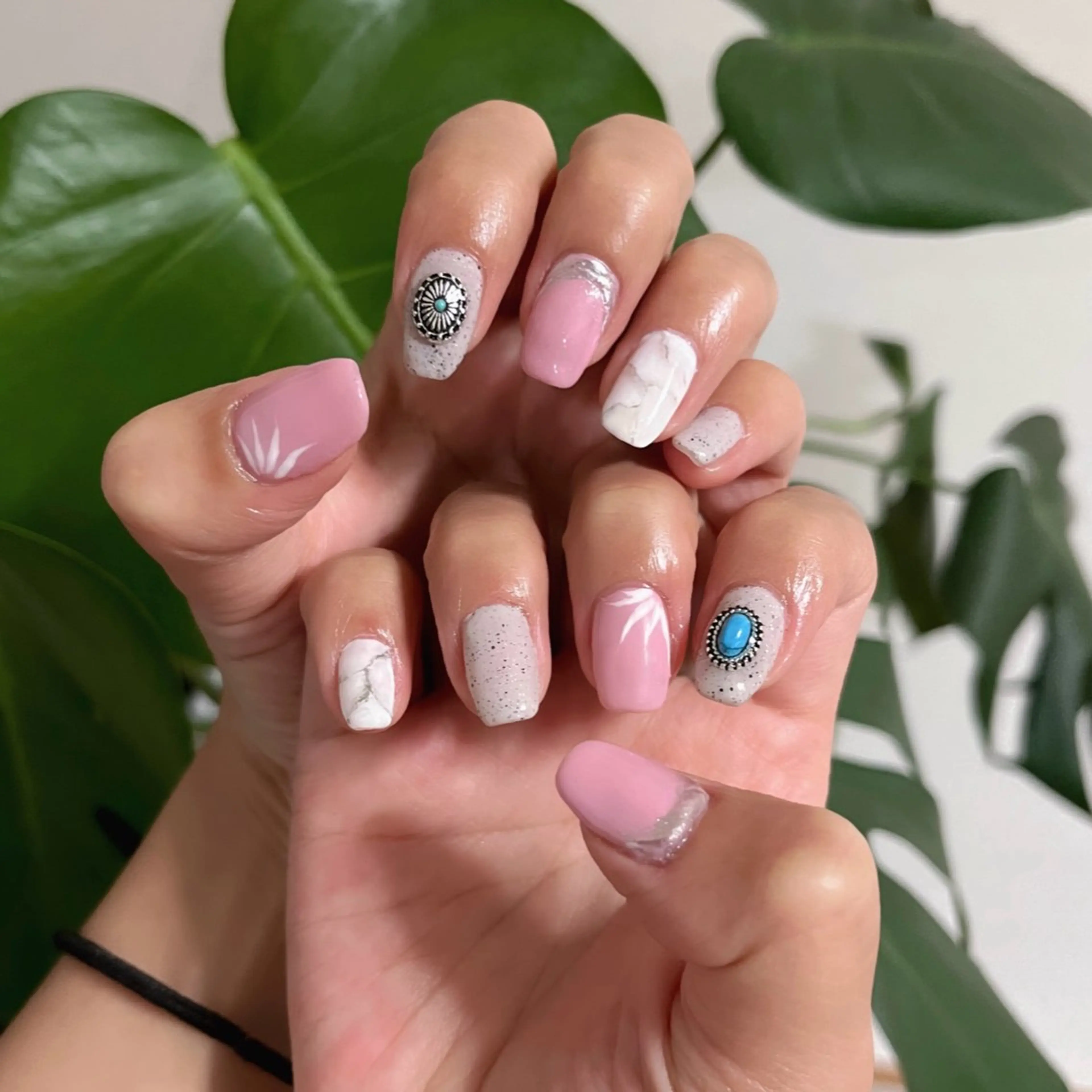 ネイル 大理石ネイル(マーブル) 夏ネイル shiki_nail 🪐のネイルデザイン