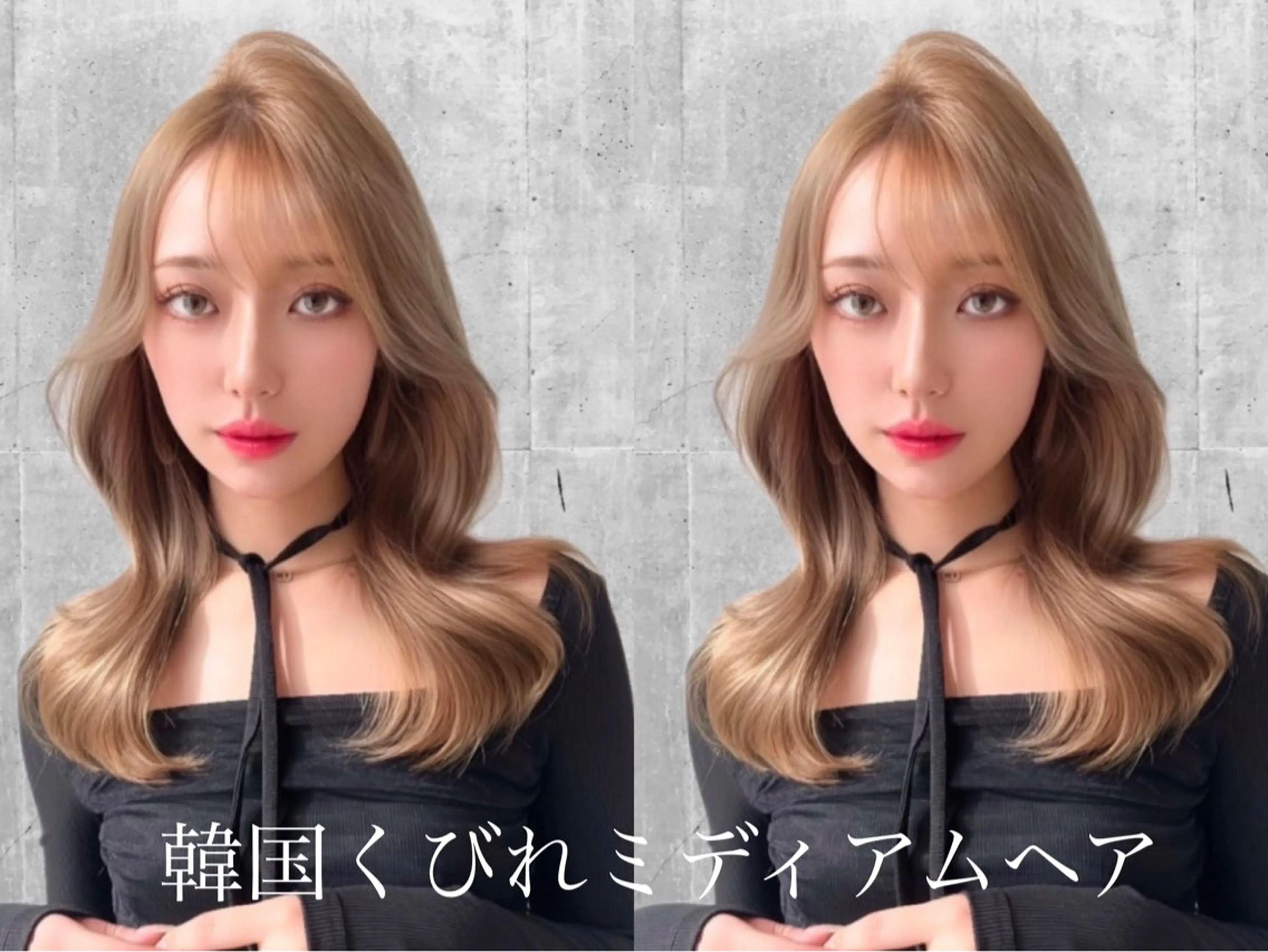 セミロング レイヤー/髪質改善 /透け感カラー/艶髪のヘアスタイル