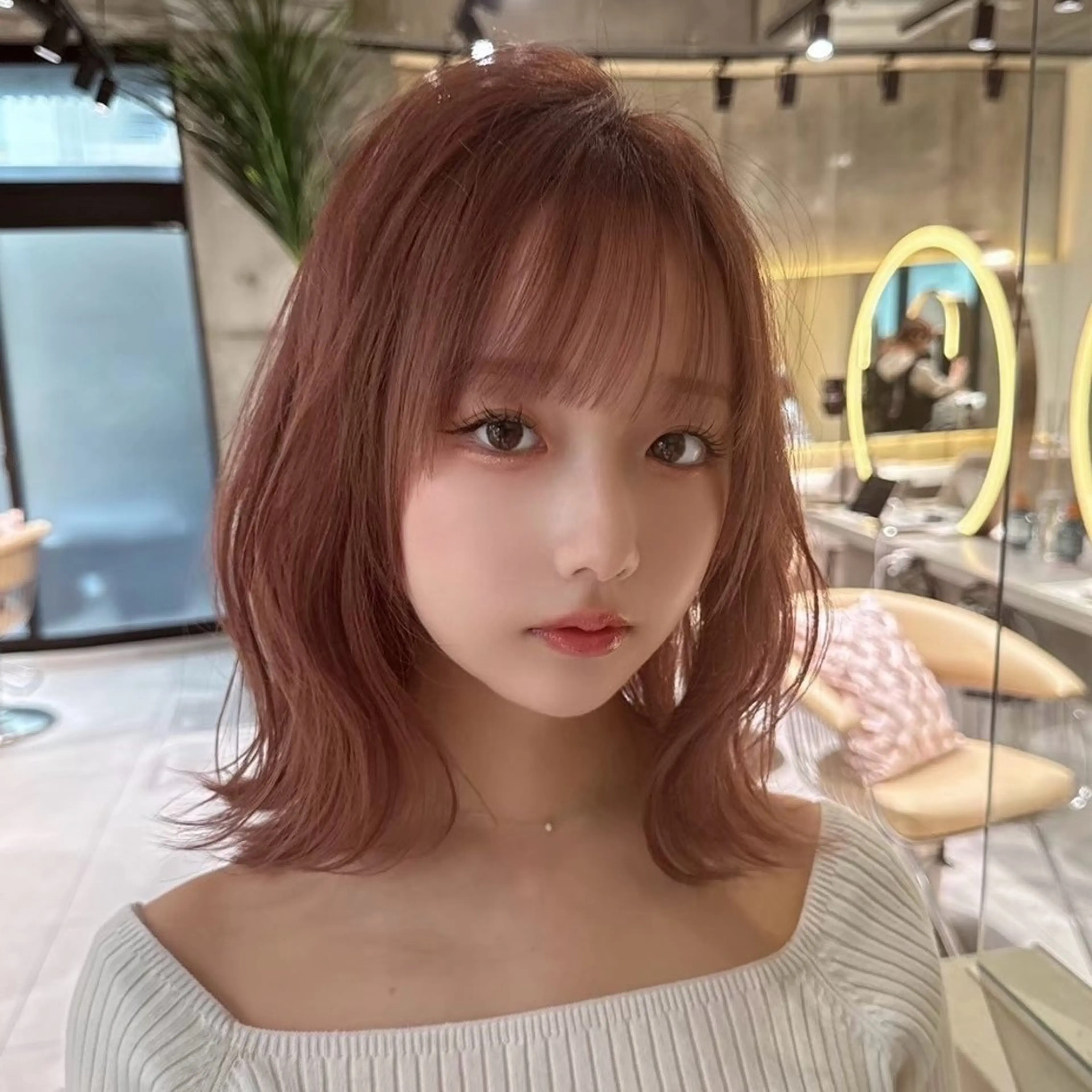 ミディアム ヘアカラー 🎀Rimi୨୧ ✨艶✨color🎀のヘアスタイル