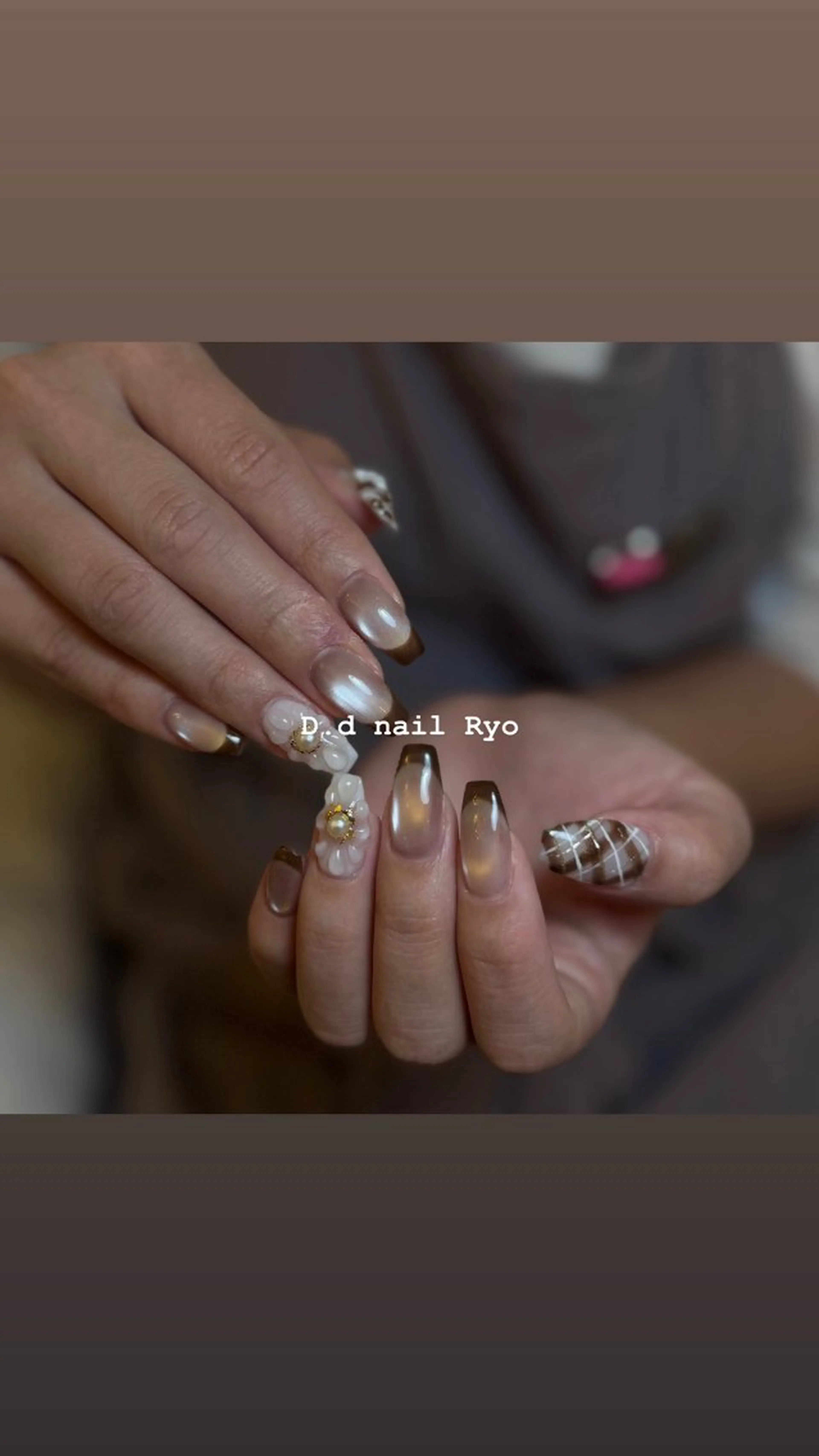 ネイル フレンチネイル ワンホンネイル D.d Ryo🎀のネイルデザイン