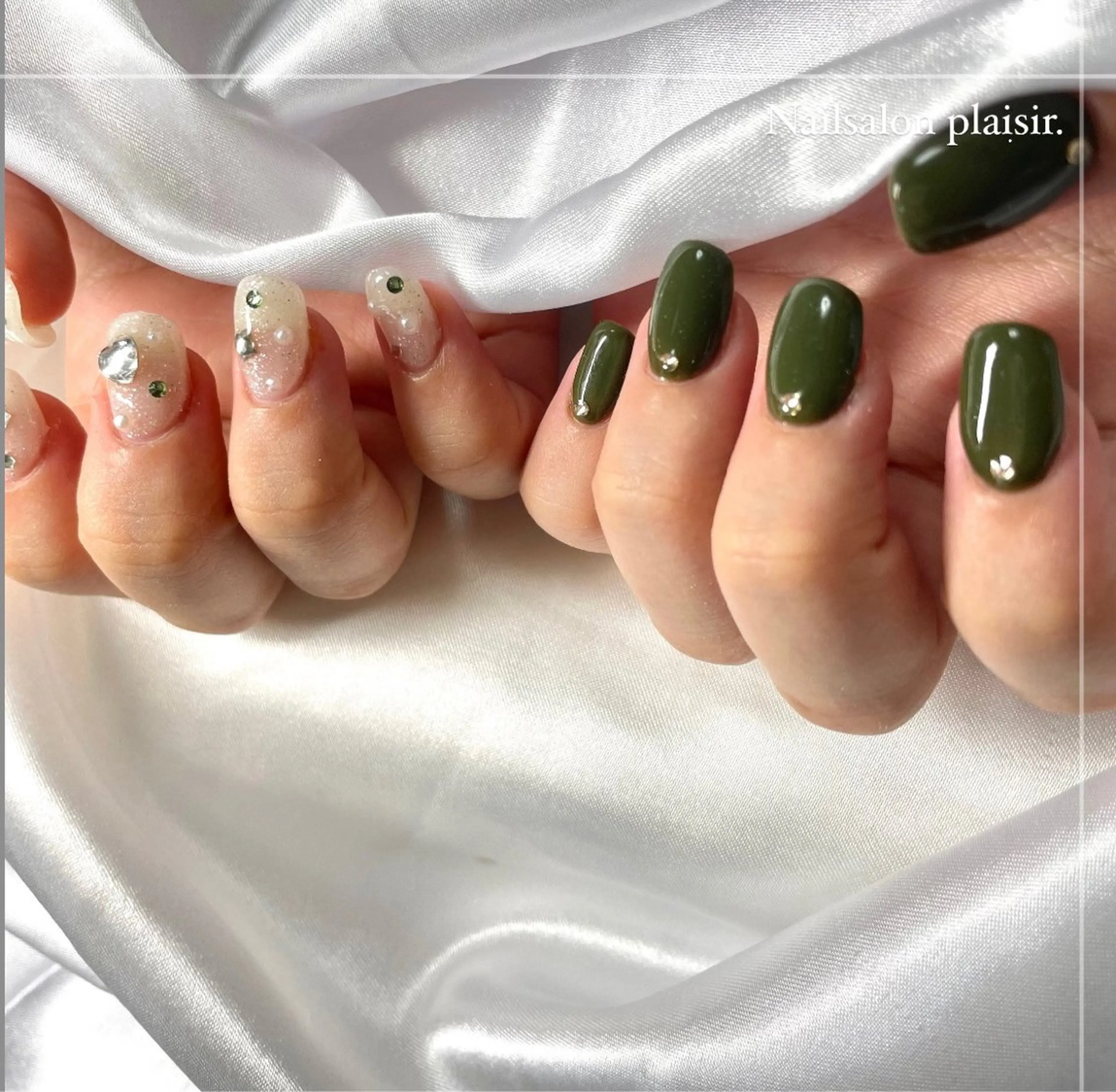 ネイル フレンチネイル ワンホンネイル ハンドネイル Nallsalon Plaisirbeauty所属・Plaisir beautyのネイルデザイン