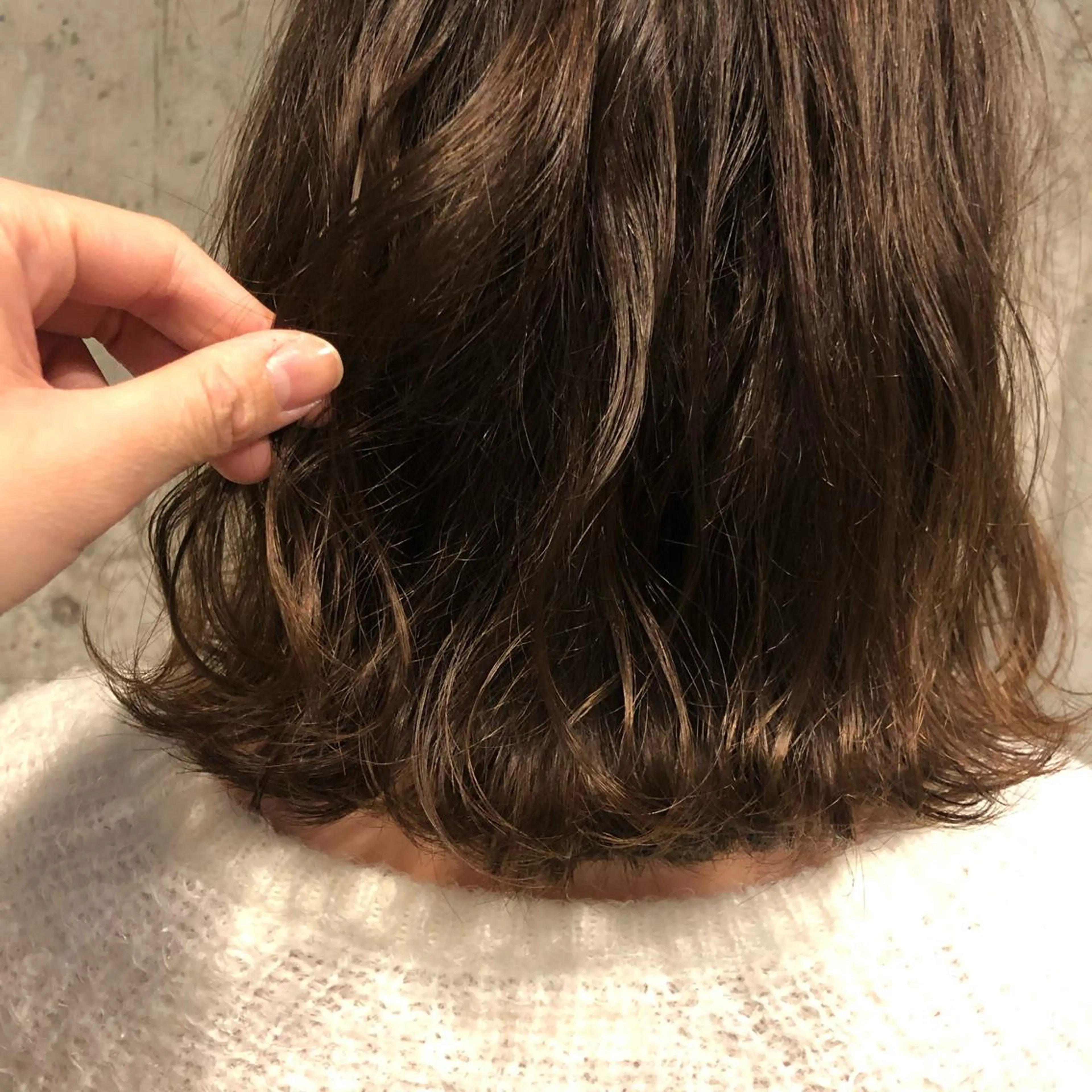 ミディアム カラー ヘアカラー トリートメント 西山 紗耶香🪽 透明感カラー/ボブのヘアスタイル