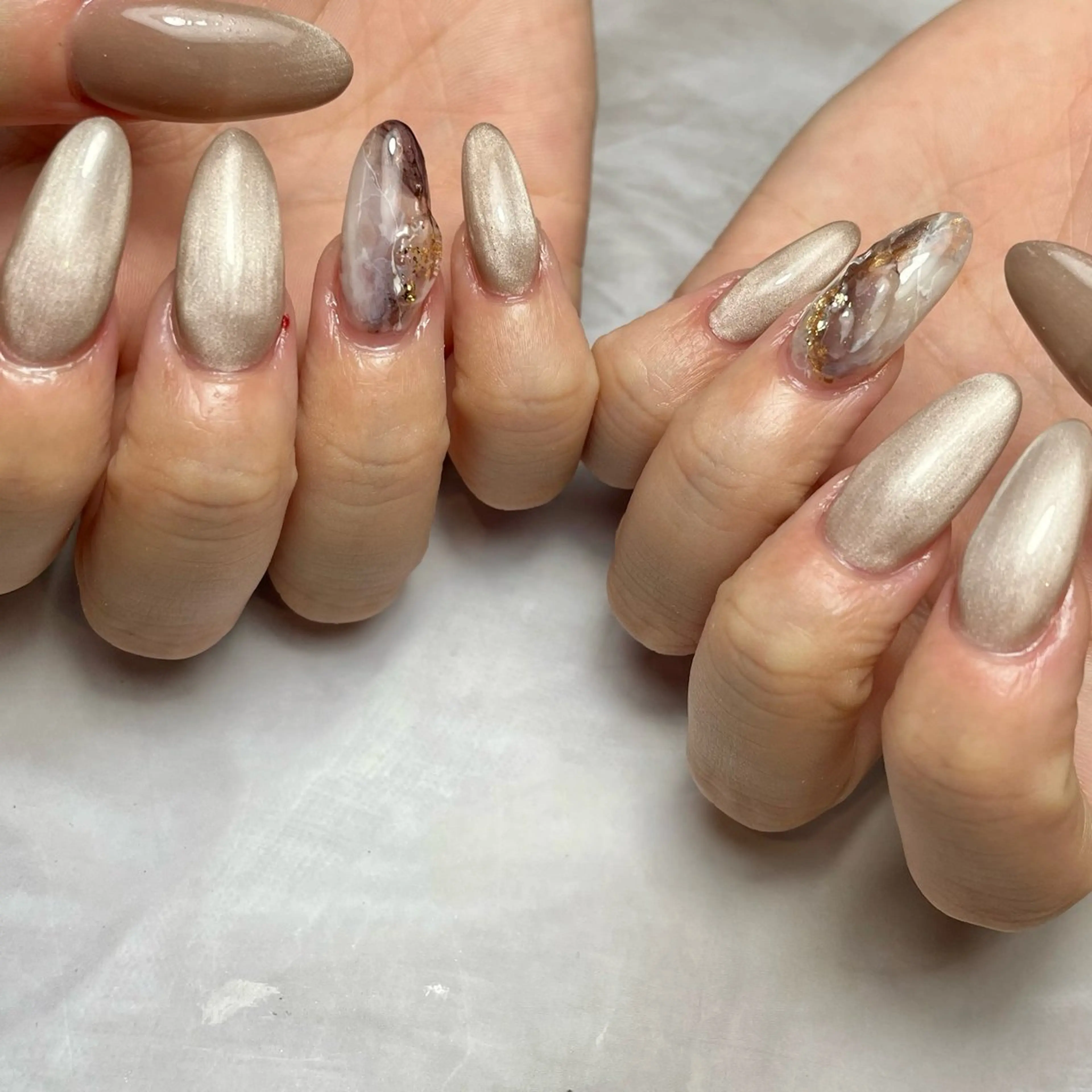 ネイル アートネイル ニュアンスネイル スカルプネイル シンプルネイル ハンドネイル Reflection marikoのネイルデザイン