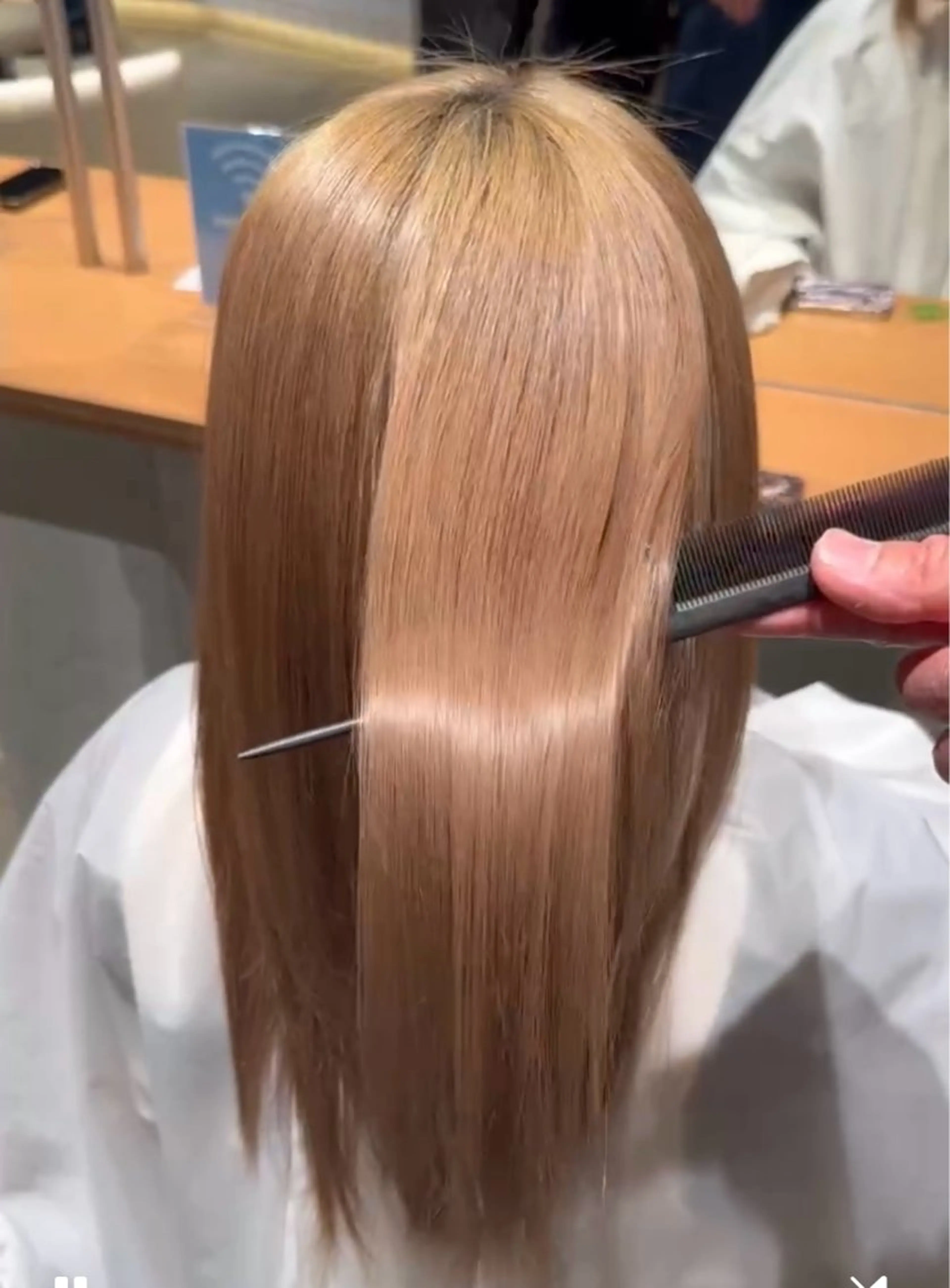 ミディアム パーマ 髪質改善 トリートメント カット 縮毛矯正 ケア剤オタク×海外 ヘア長谷川裕起のヘアスタイル