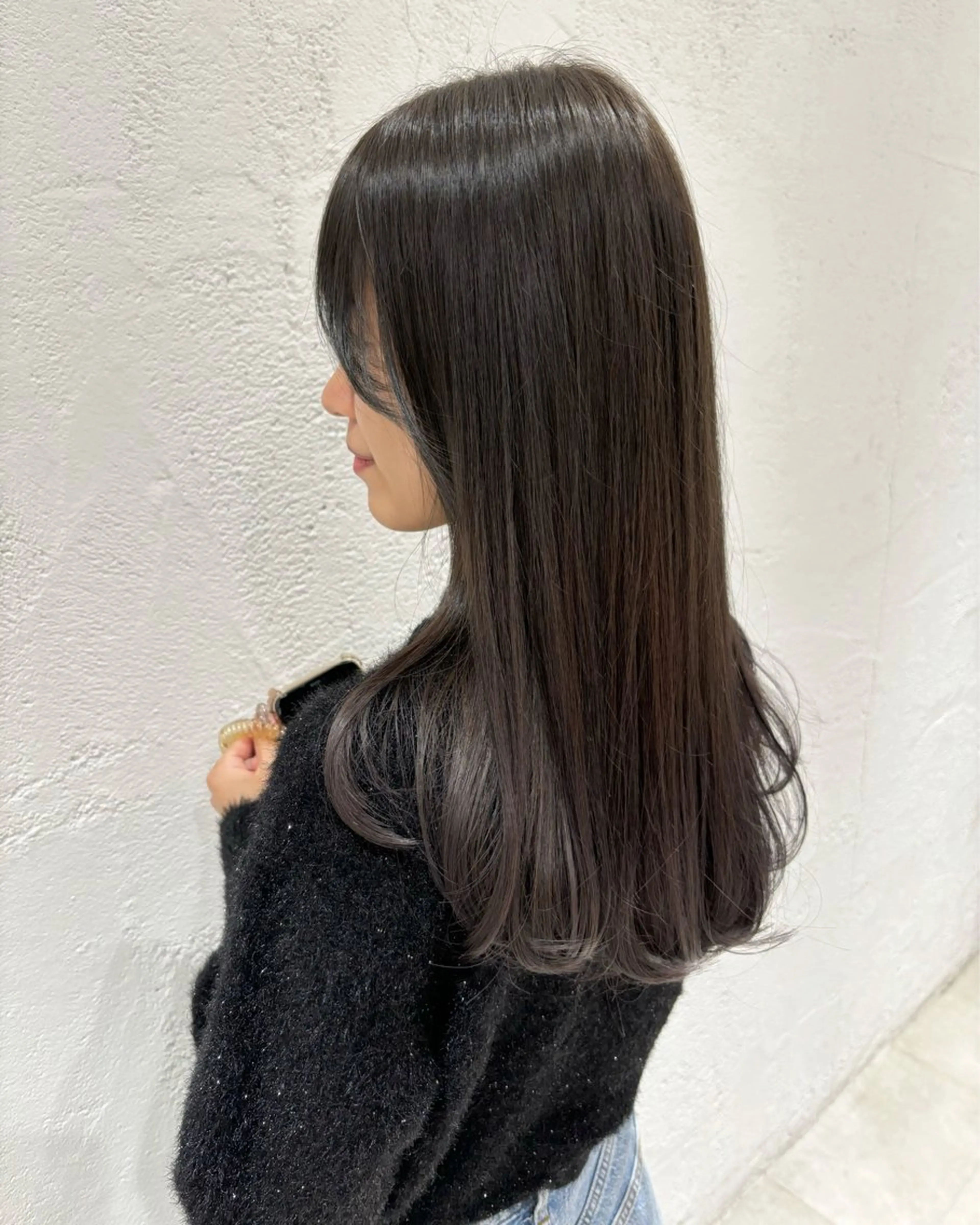 ロング カラー 透明感カラー グレージュ カット ヘアカラー トリートメント サソウ ユリエ🥥のヘアスタイル
