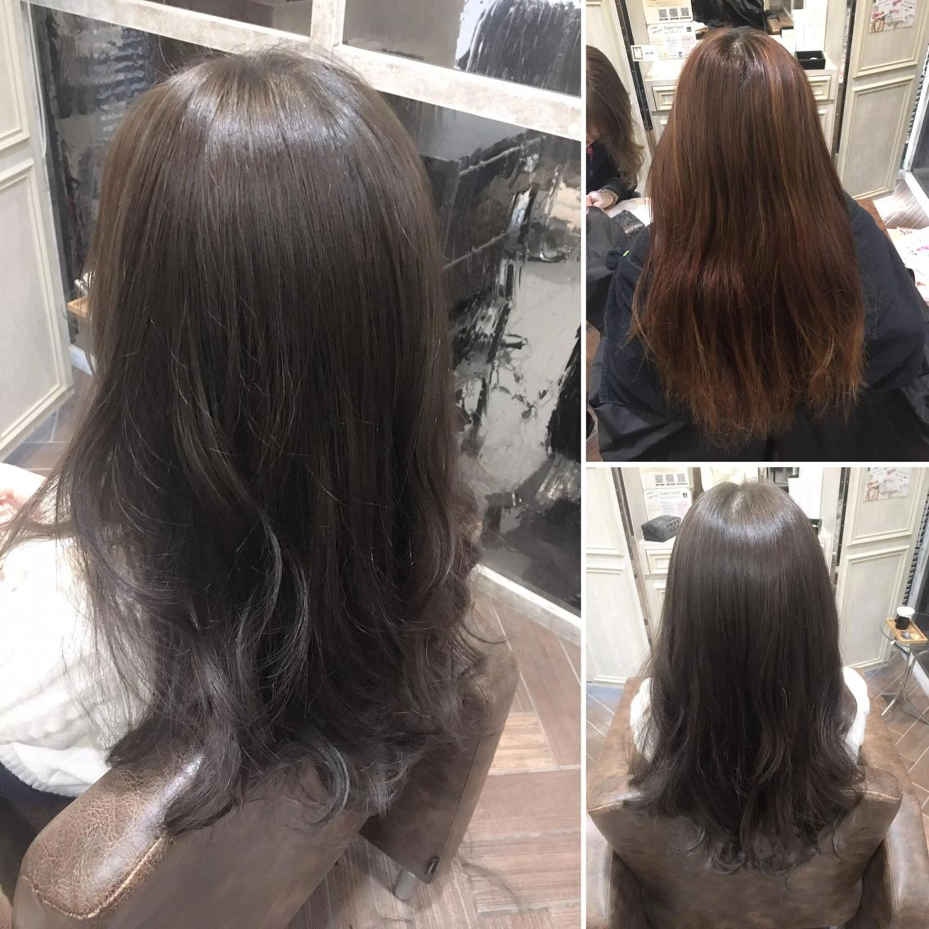 ロング カラー オレンジ 髪質改善/ 艶髪カラー/益田直幸のヘアスタイル