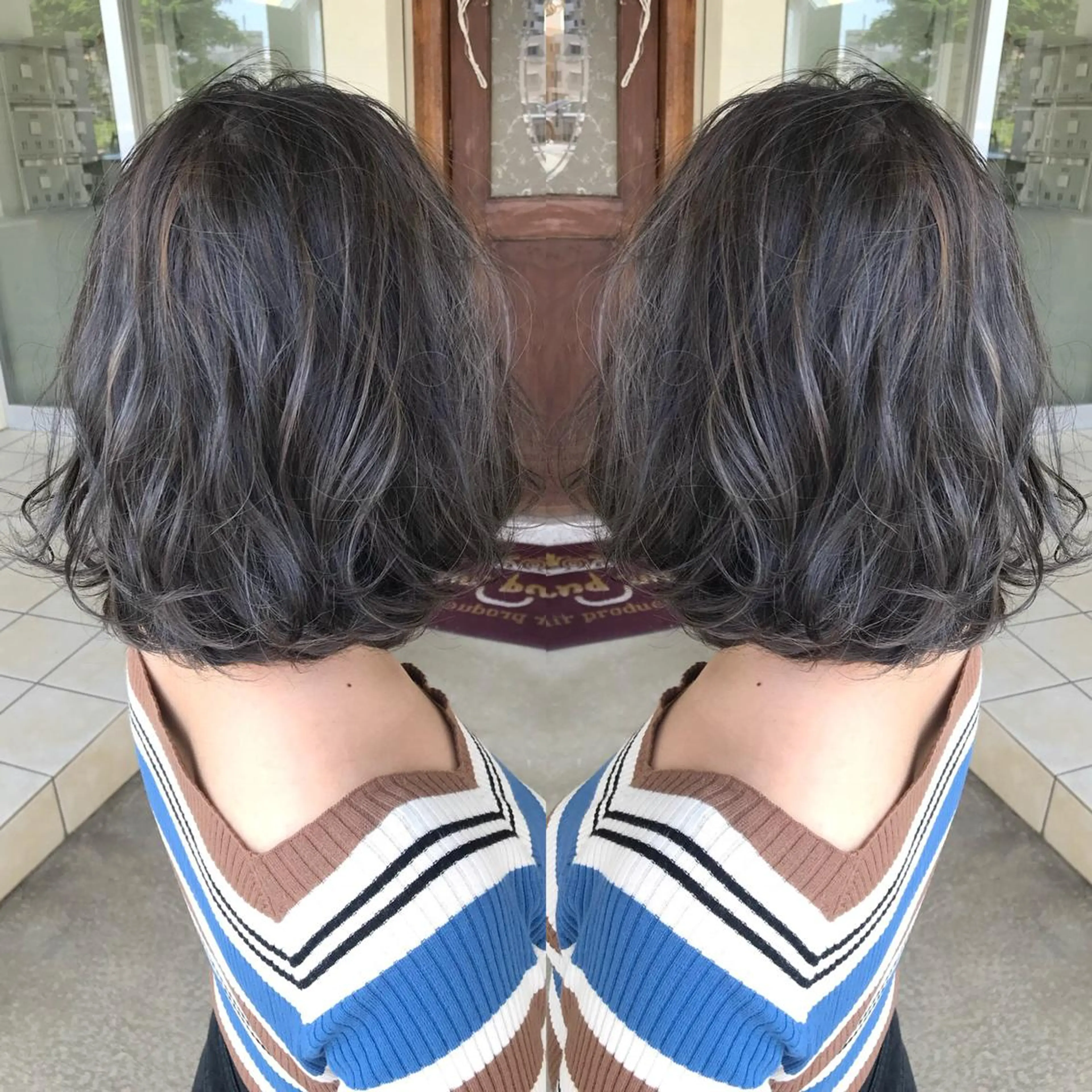 ミディアム カラー イルミナカラー カット ヘアカラー grand juteのヘアスタイル