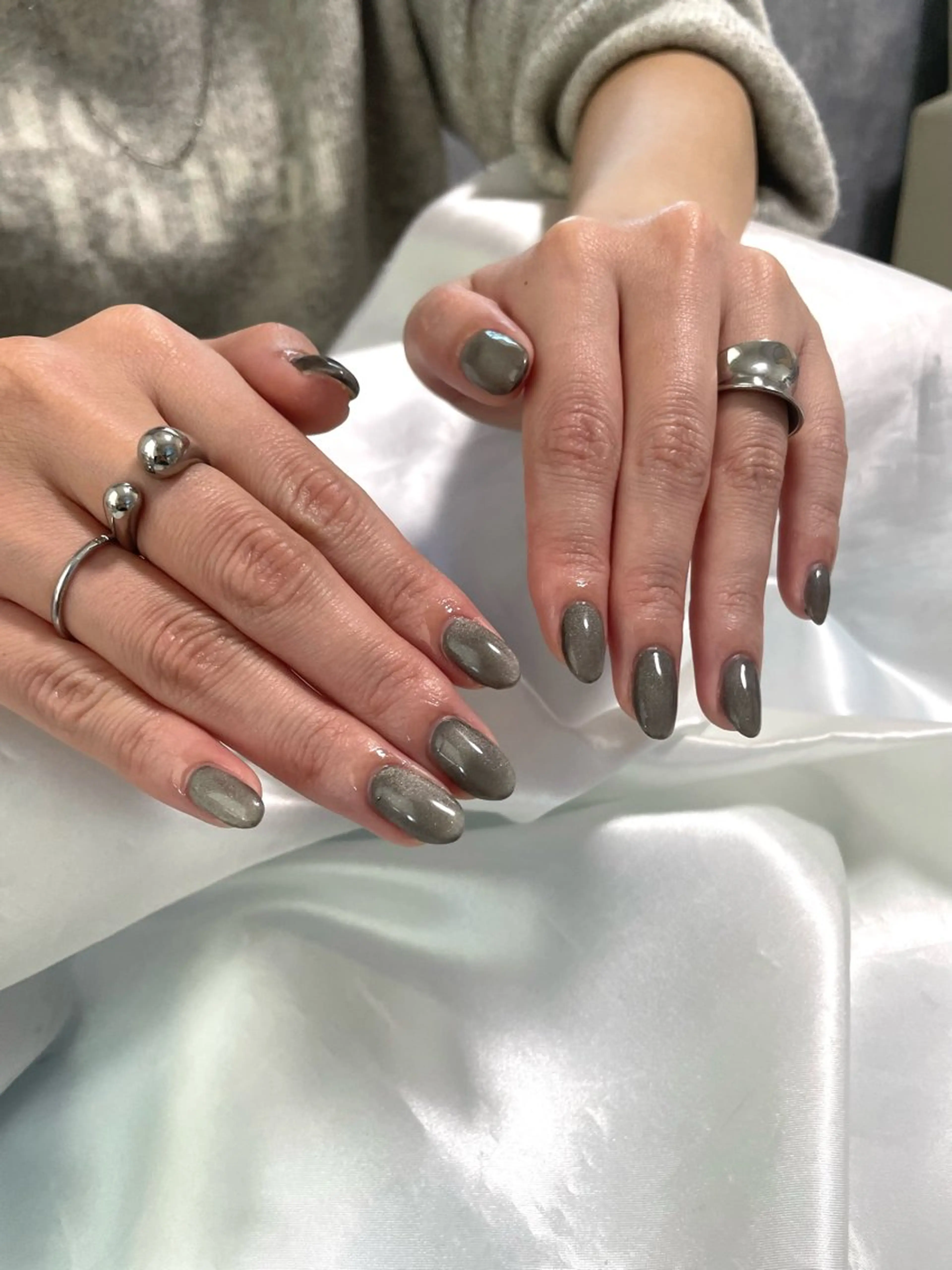 ネイル マグネットネイル ワンカラーネイル ハンドネイル Joint_ nailのネイルデザイン